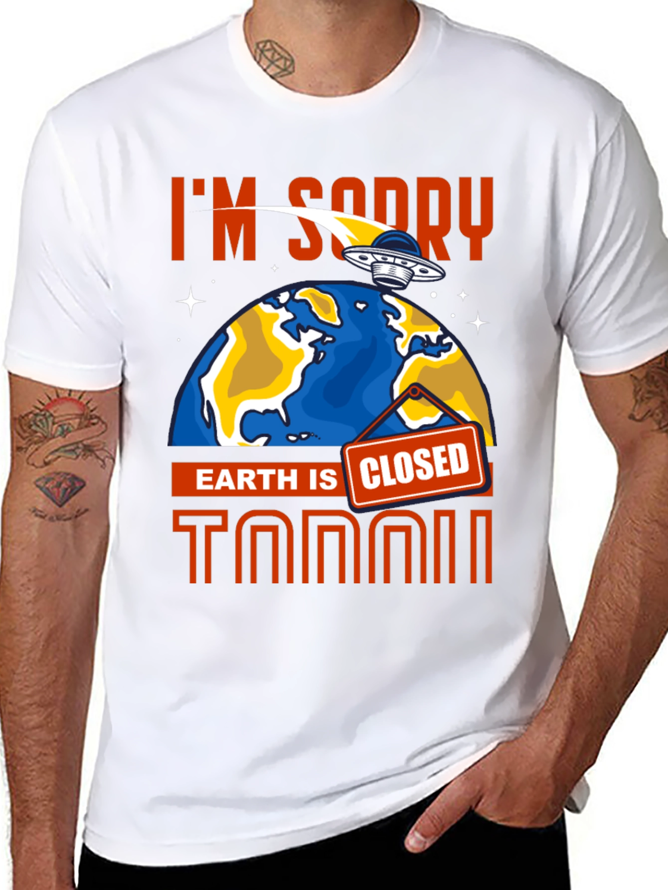 Earth Is Closed T-Shirt Alien Graphic Tee