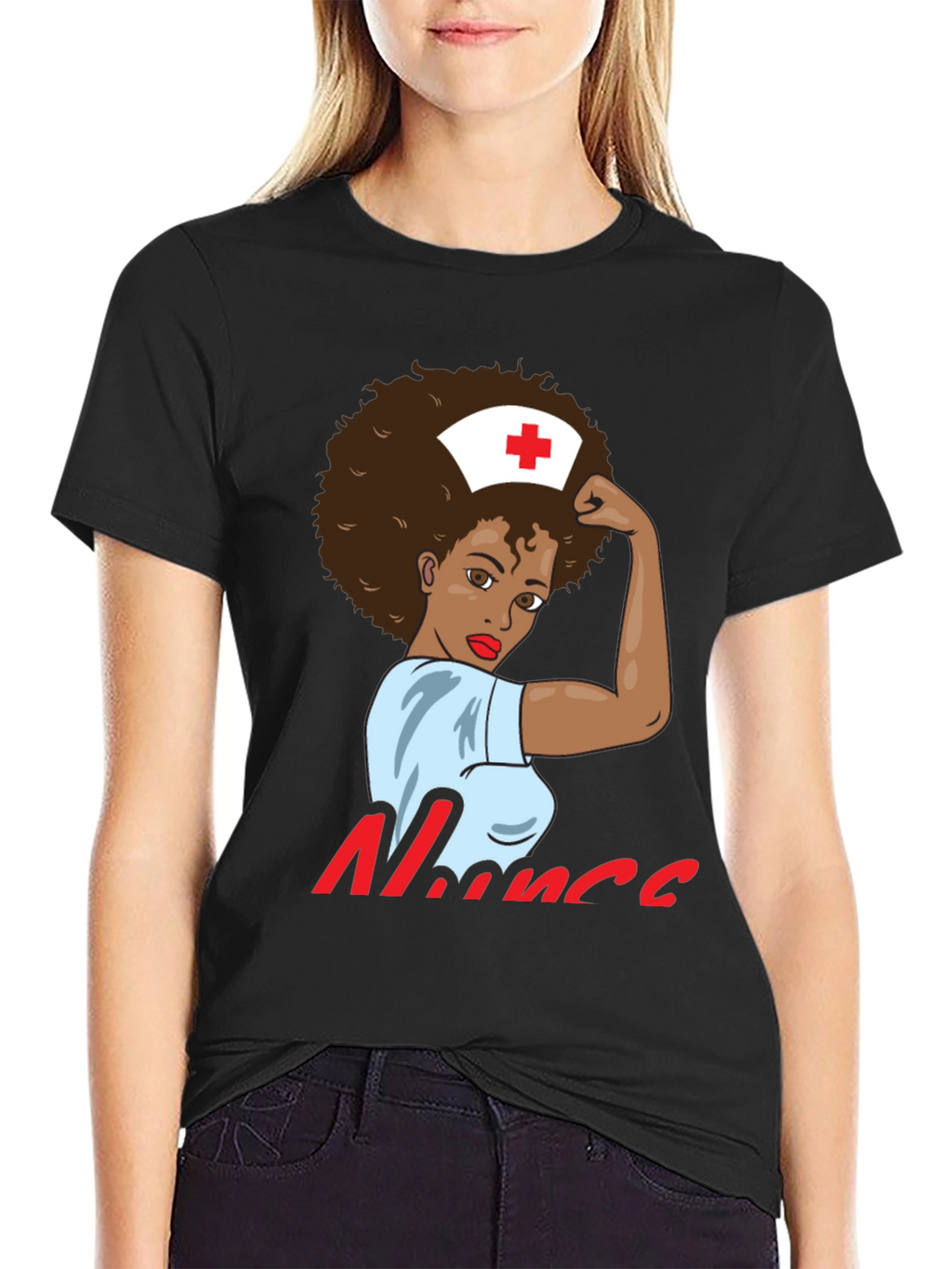 Empowered Nurse T-Shirt - Black