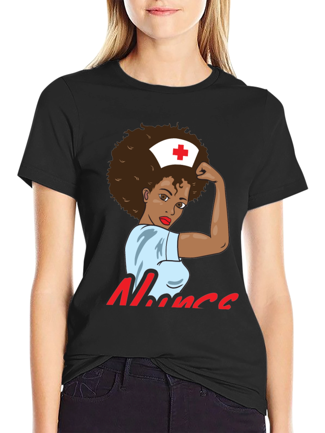 Empowered Nurse T-Shirt - Black