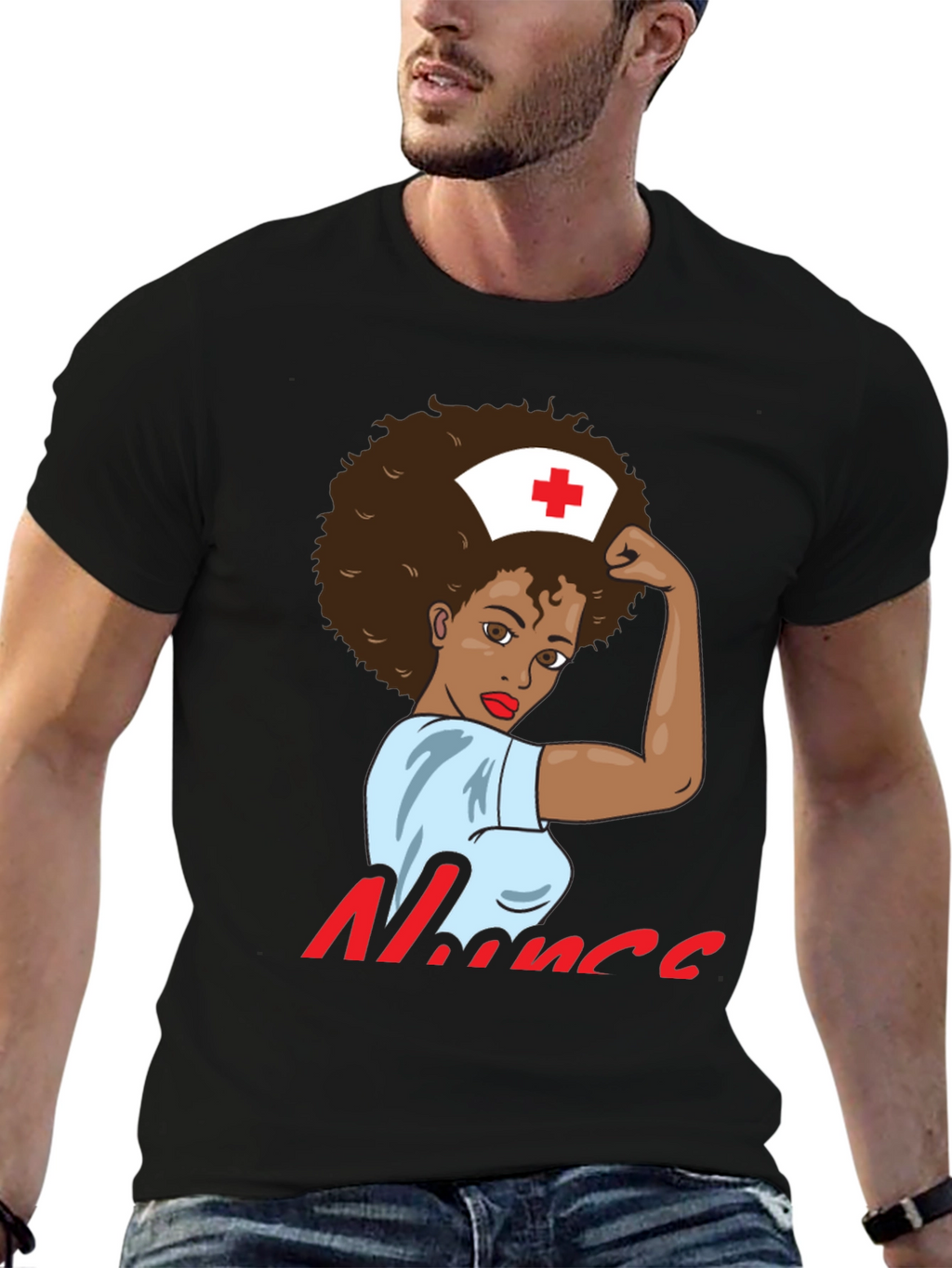 Empowered Nurse T-Shirt - Black