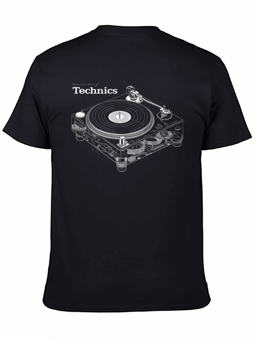 Technics Turntable Graphic Tee - Black