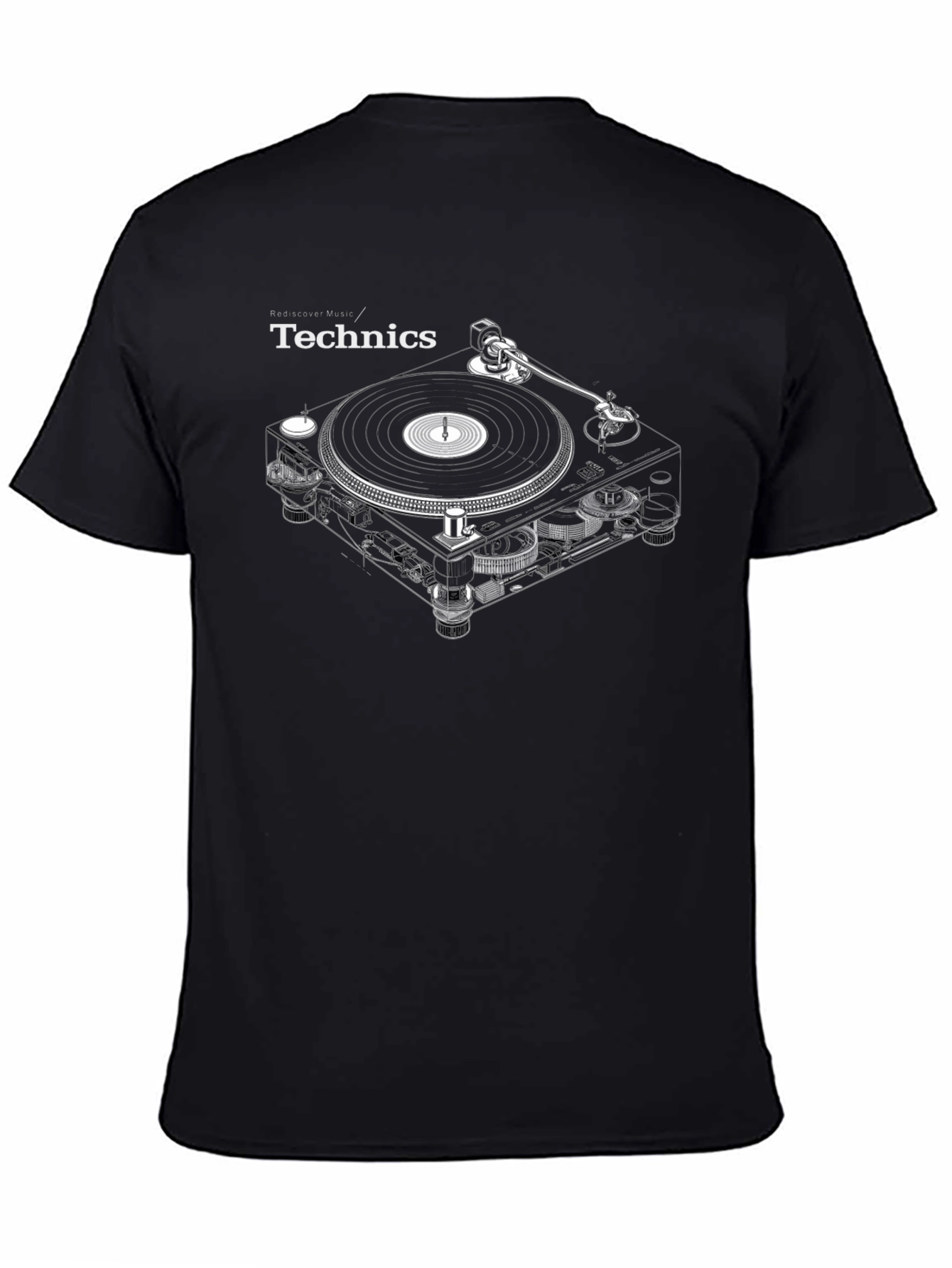Technics Turntable Graphic Tee - Black