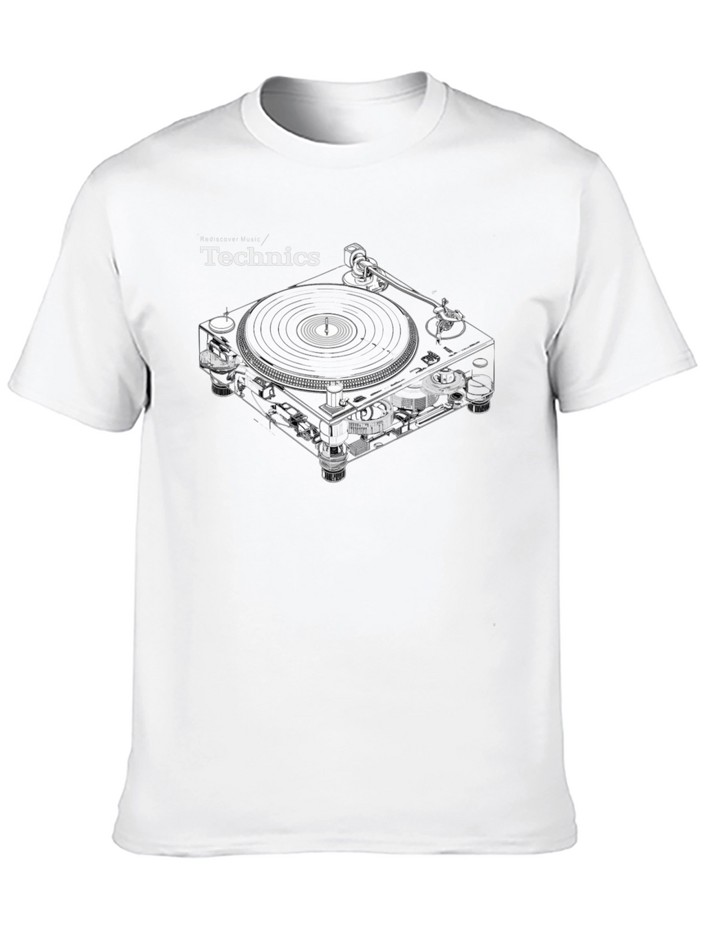 Technics Turntable Graphic Tee - Black