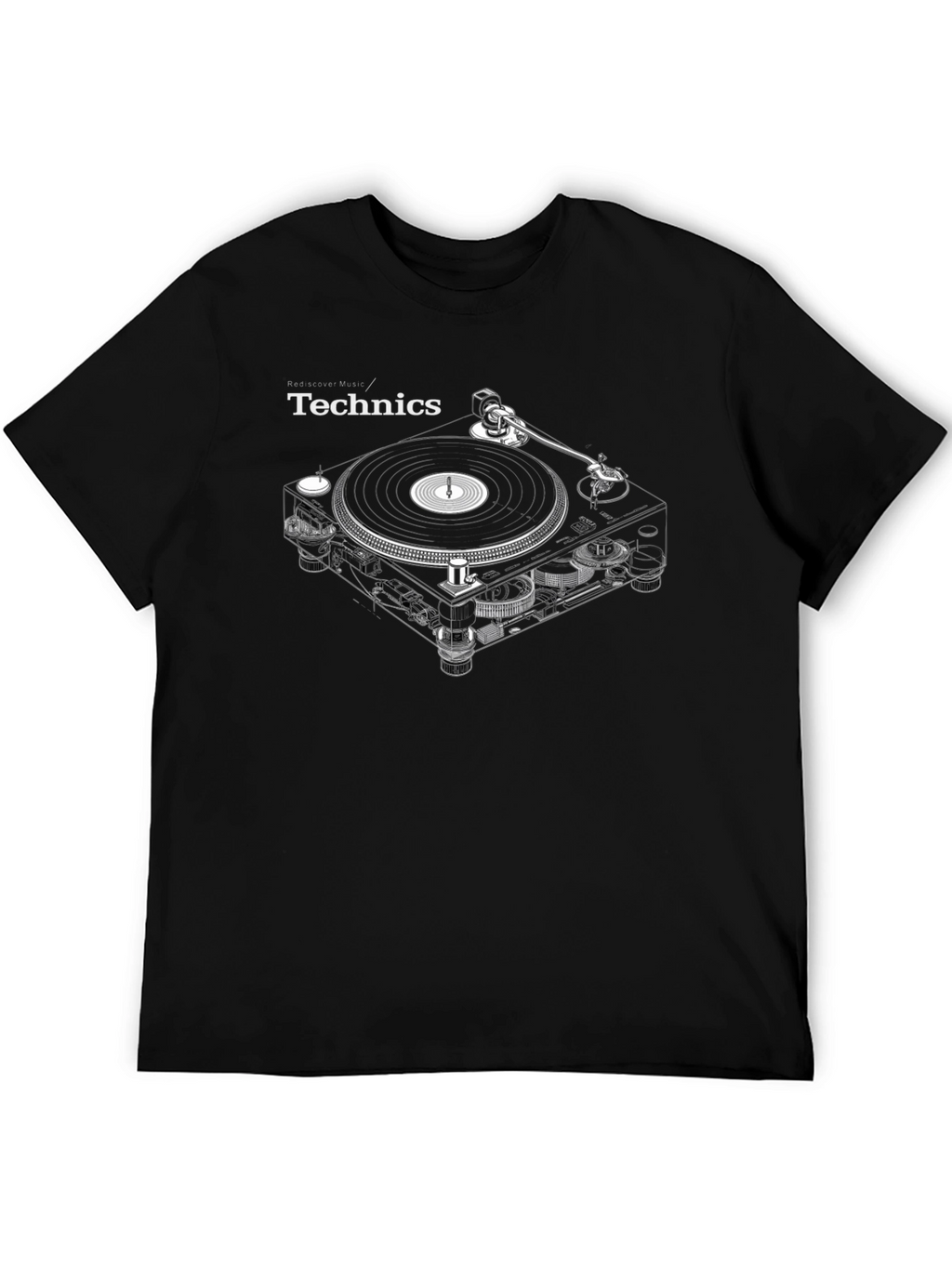 Technics Turntable Graphic Tee - Black