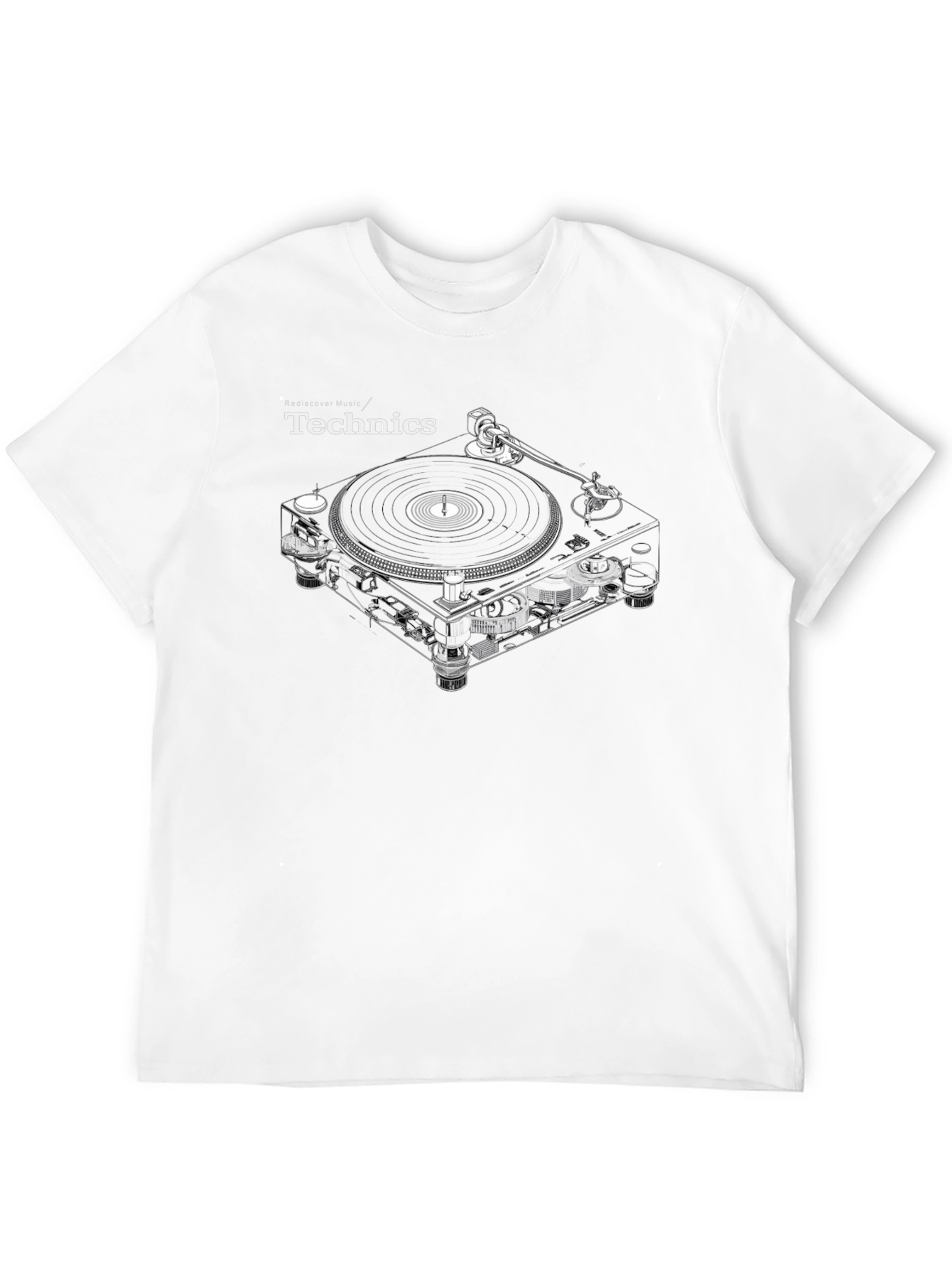 Technics Turntable Graphic Tee - Black