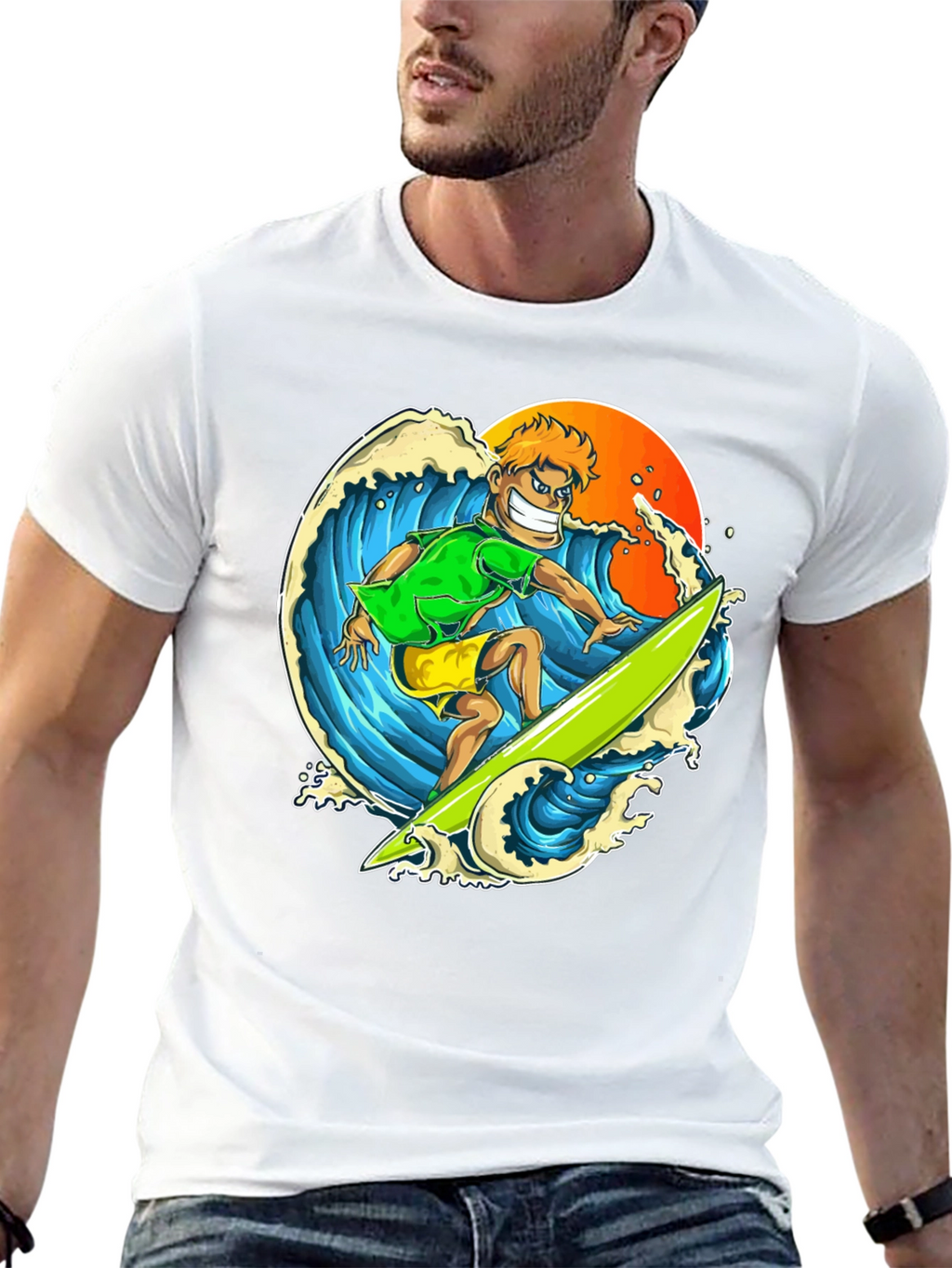 Surfer Graphic T-Shirt - Ride the Wave in Style!
