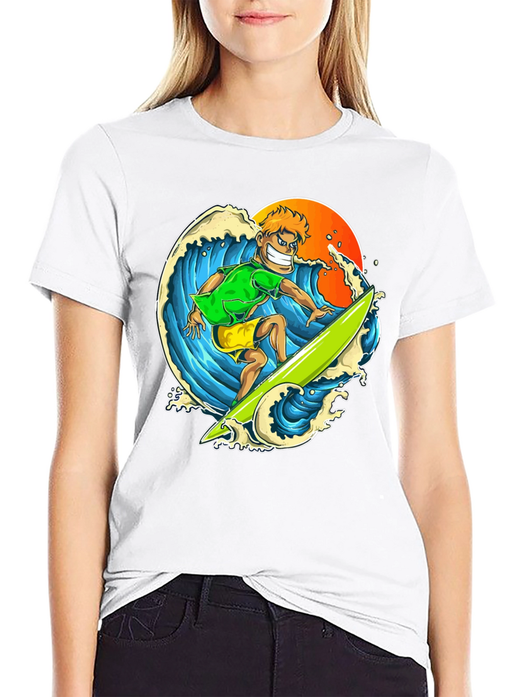Surfer Graphic T-Shirt - Ride the Wave in Style!