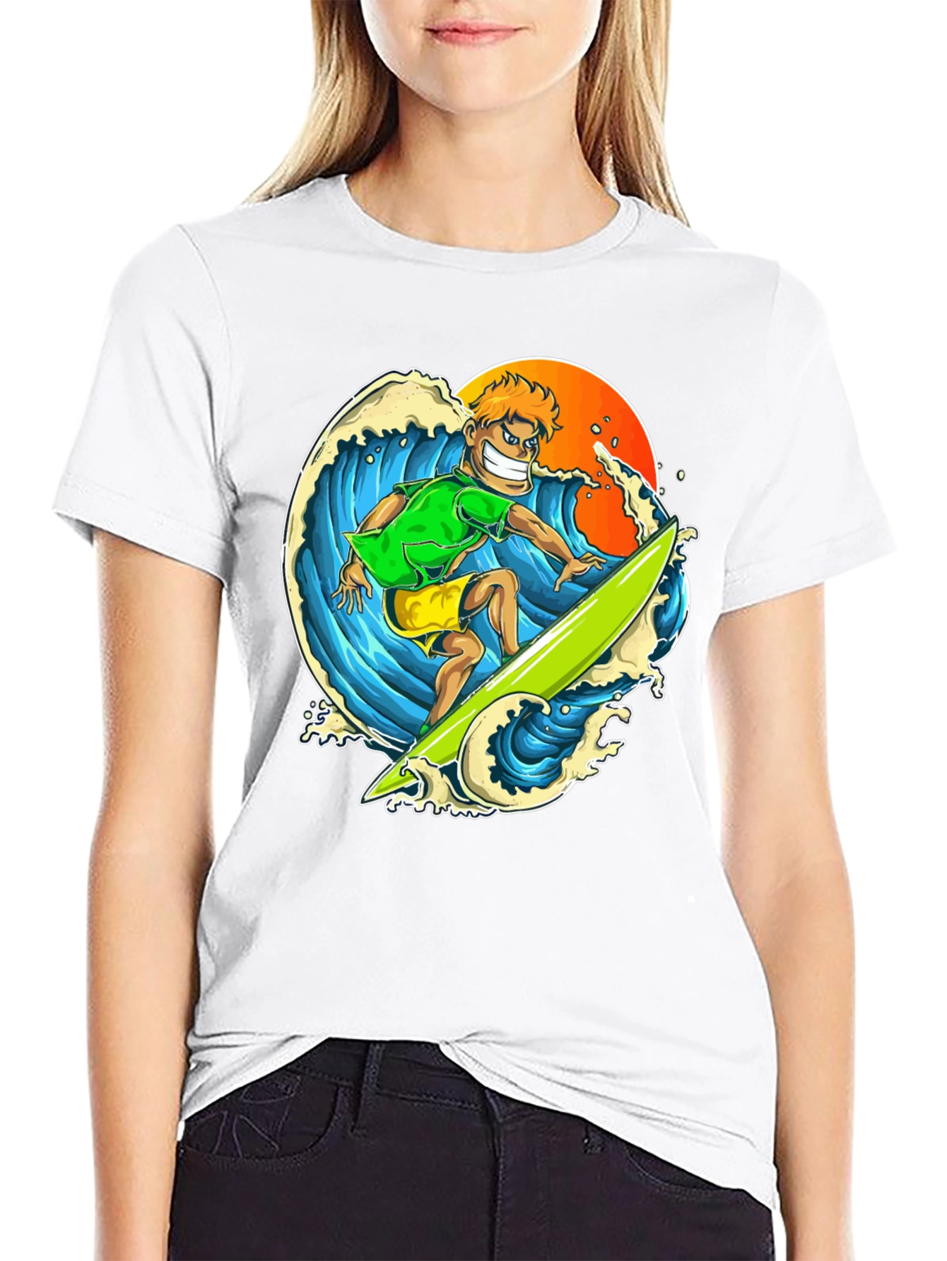 Surfer Graphic T-Shirt - Ride the Wave in Style!