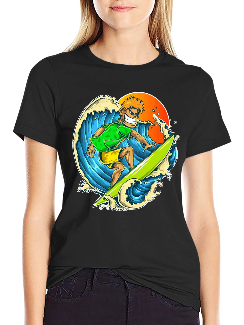 Surfer Graphic T-Shirt - Ride the Wave in Style!