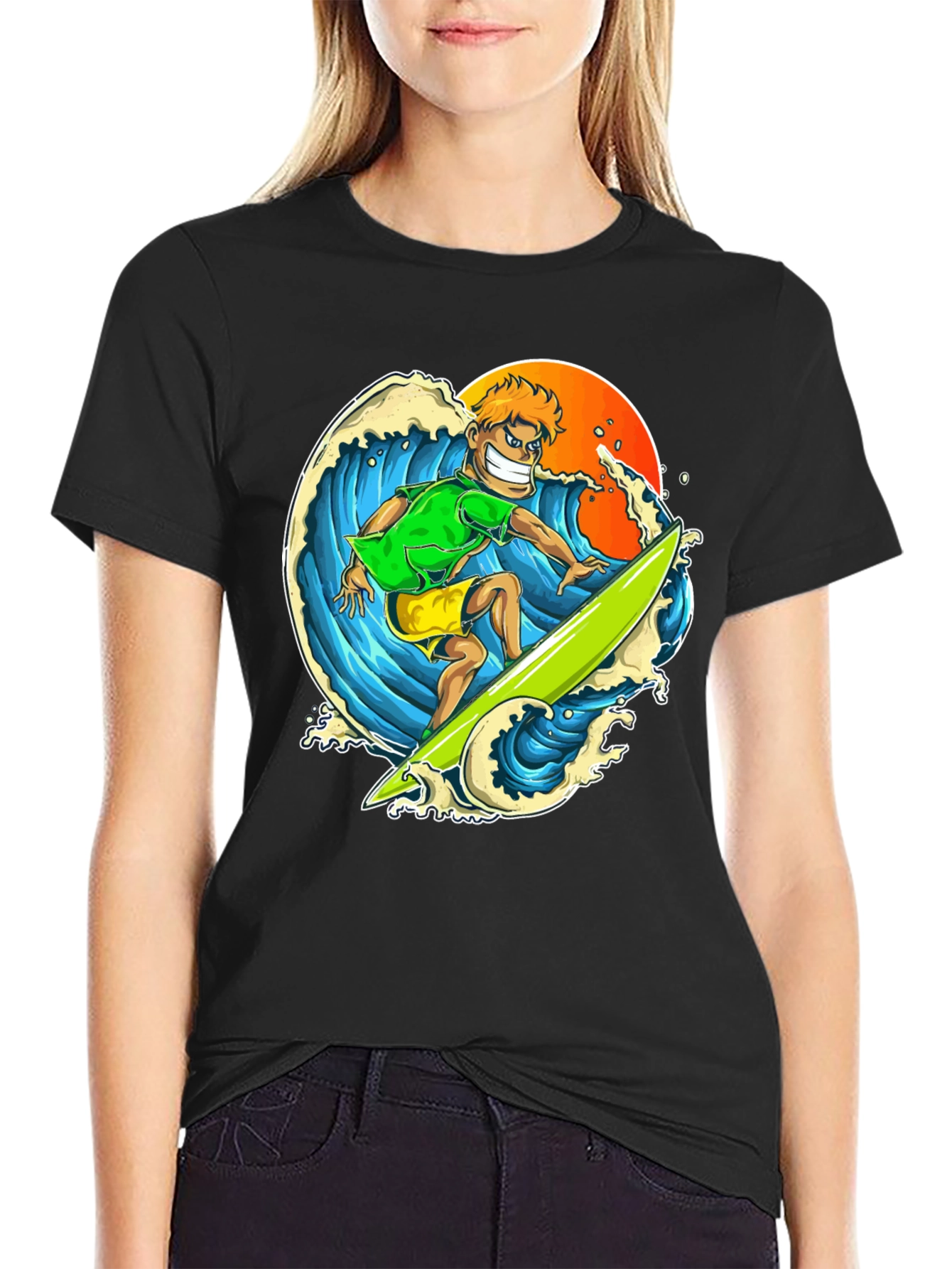 Surfer Graphic T-Shirt - Ride the Wave in Style!