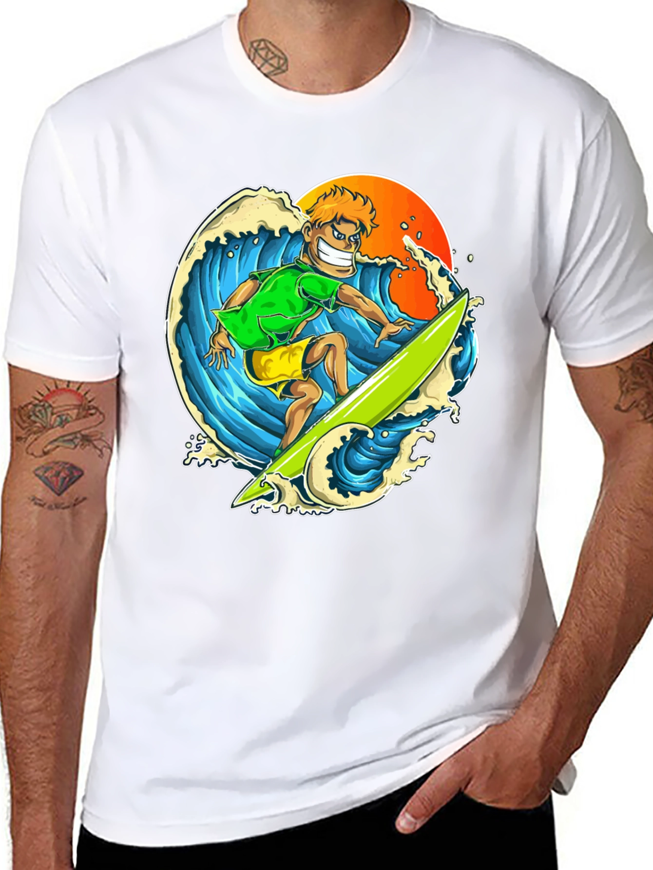 Surfer Graphic T-Shirt - Ride the Wave in Style!