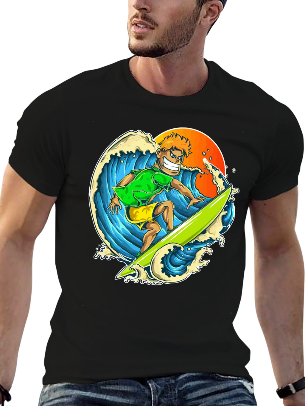 Surfer Graphic T-Shirt - Ride the Wave in Style!