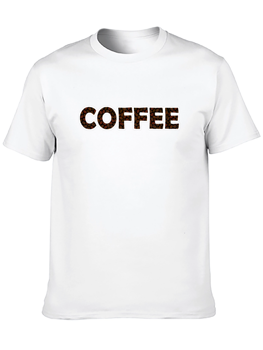 Coffee Bean Lettering T-Shirt - Black Cotton Tee