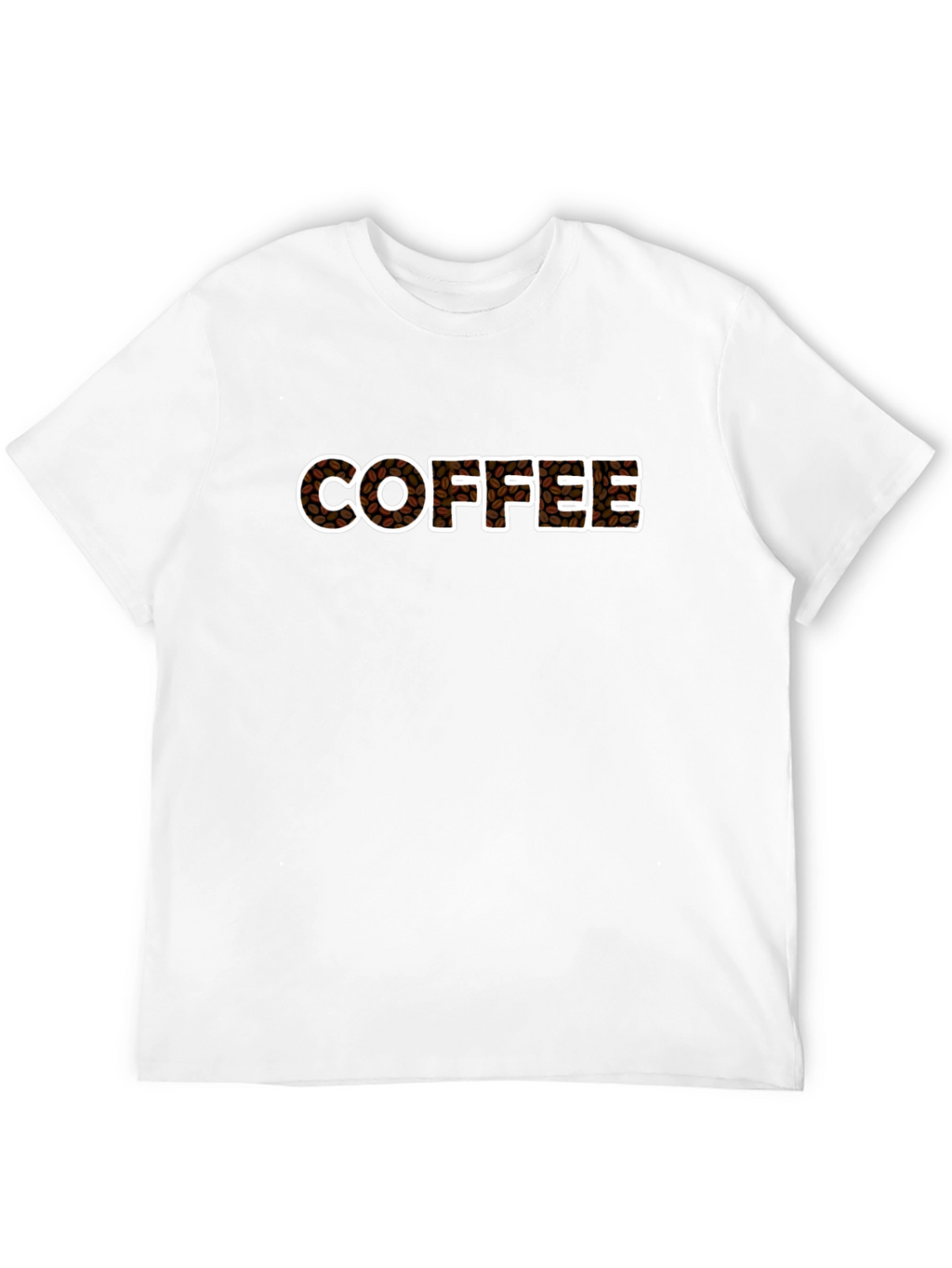 Coffee Bean Lettering T-Shirt - Black Cotton Tee