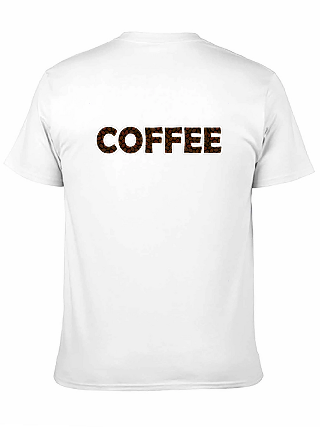 Coffee Bean Lettering T-Shirt - Black Cotton Tee