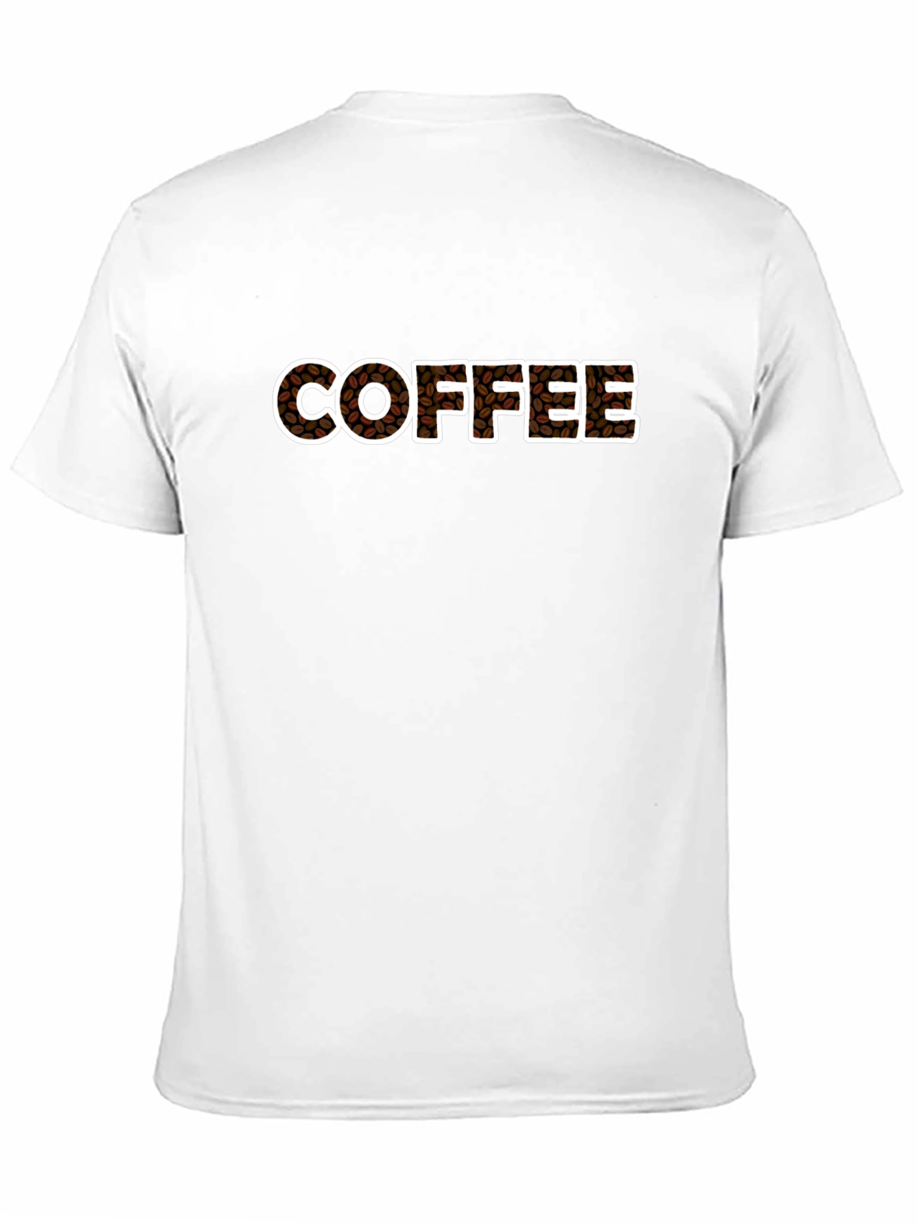 Coffee Bean Lettering T-Shirt - Black Cotton Tee
