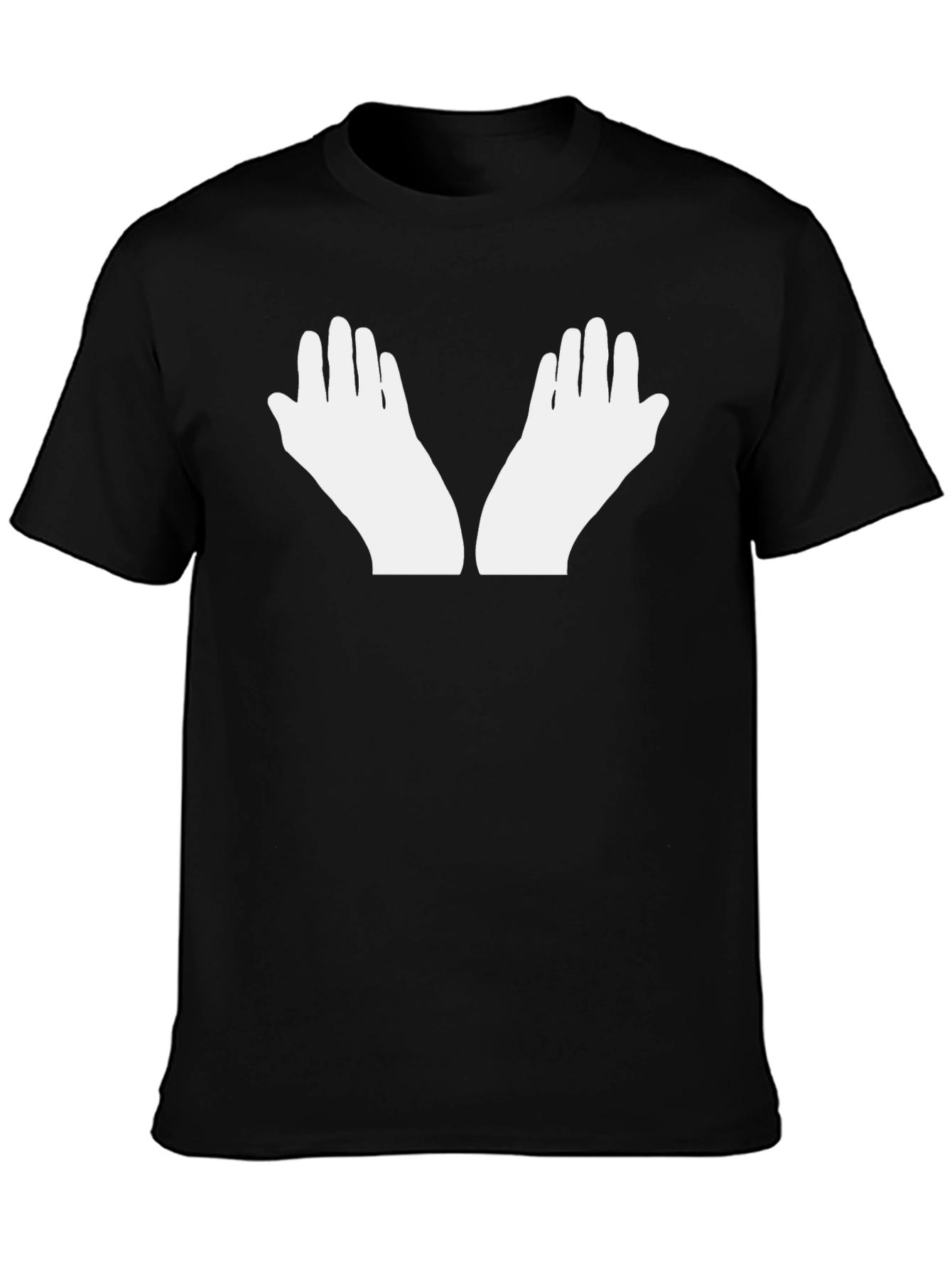 White Hands Graphic Black T-Shirt