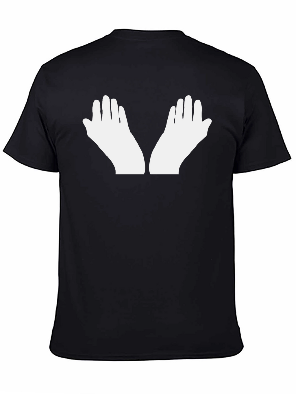 White Hands Graphic Black T-Shirt