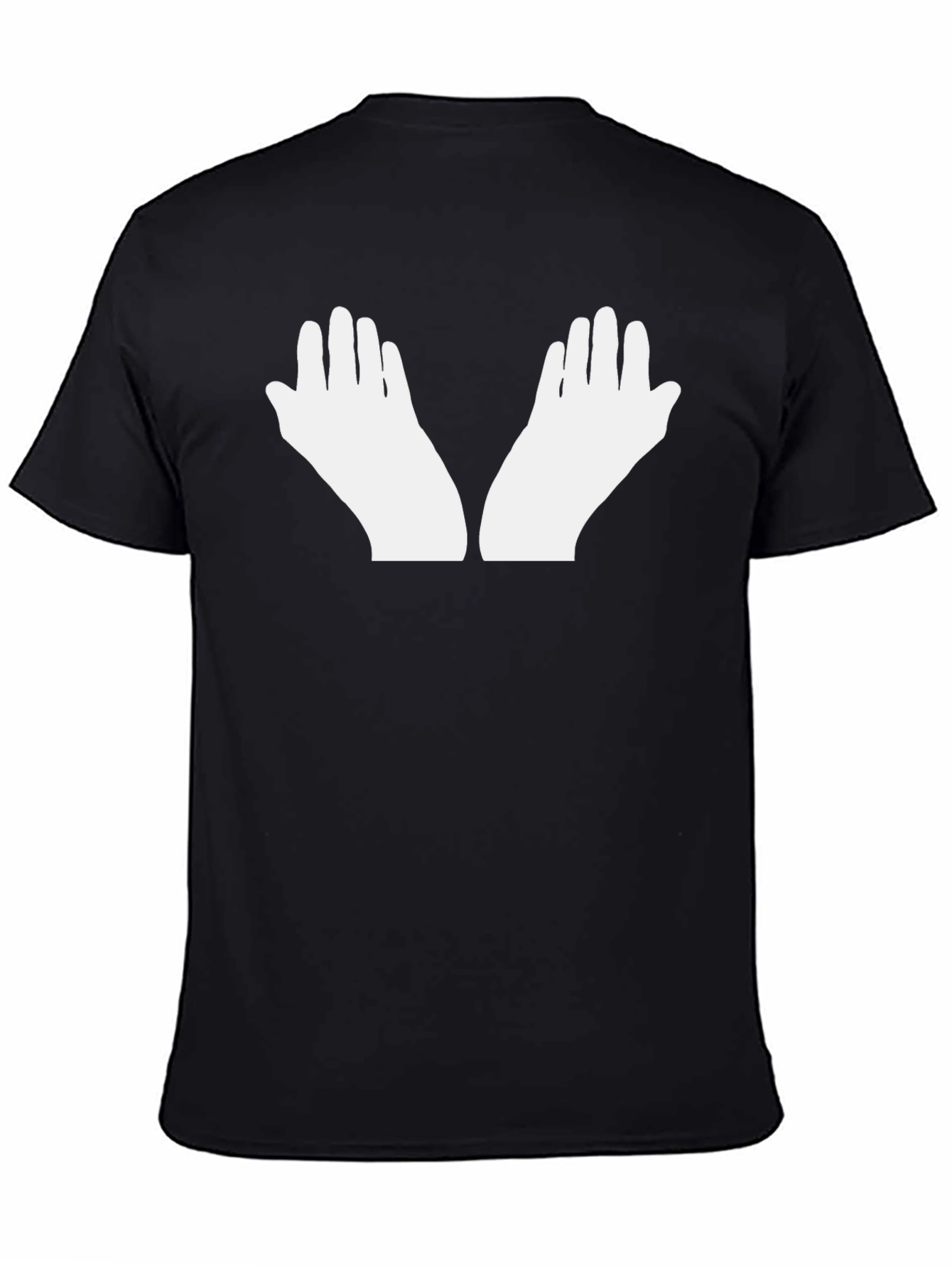 White Hands Graphic Black T-Shirt