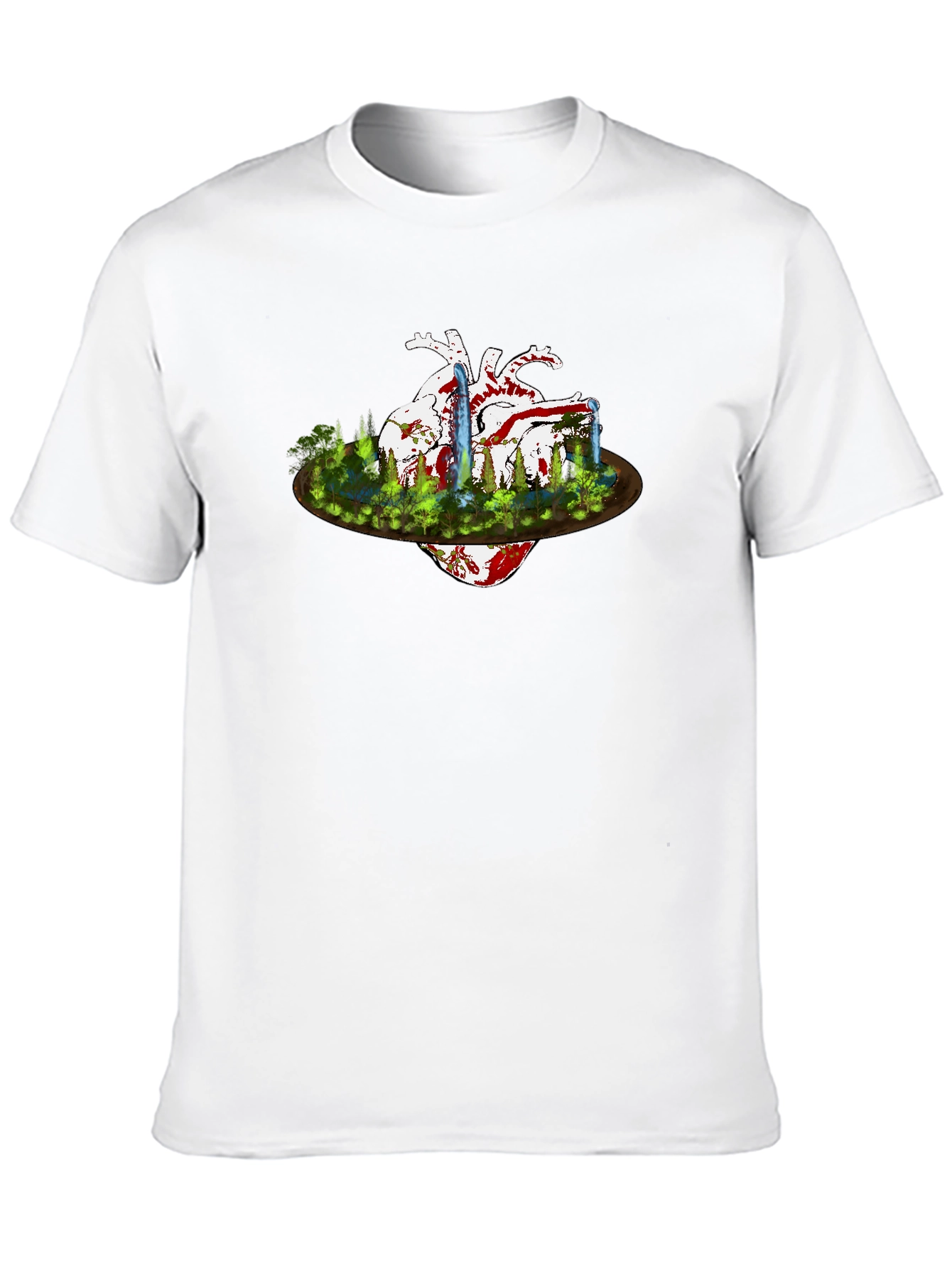 Heart & Nature Graphic Black T-Shirt