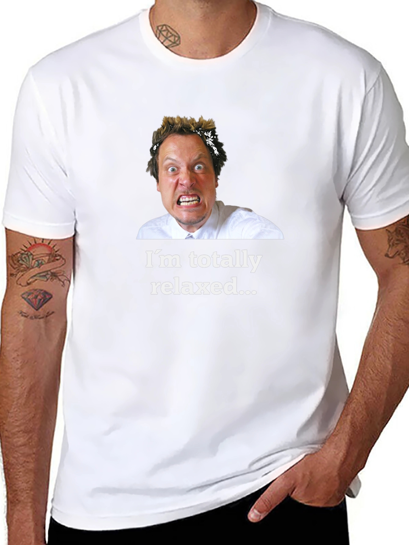 Relaxed? Black T-Shirt - Humorous Graphic Tee