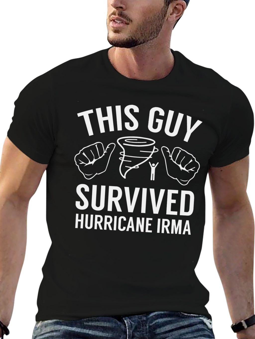 This Guy Survived Hurricane Irma Novelty T-Shirt