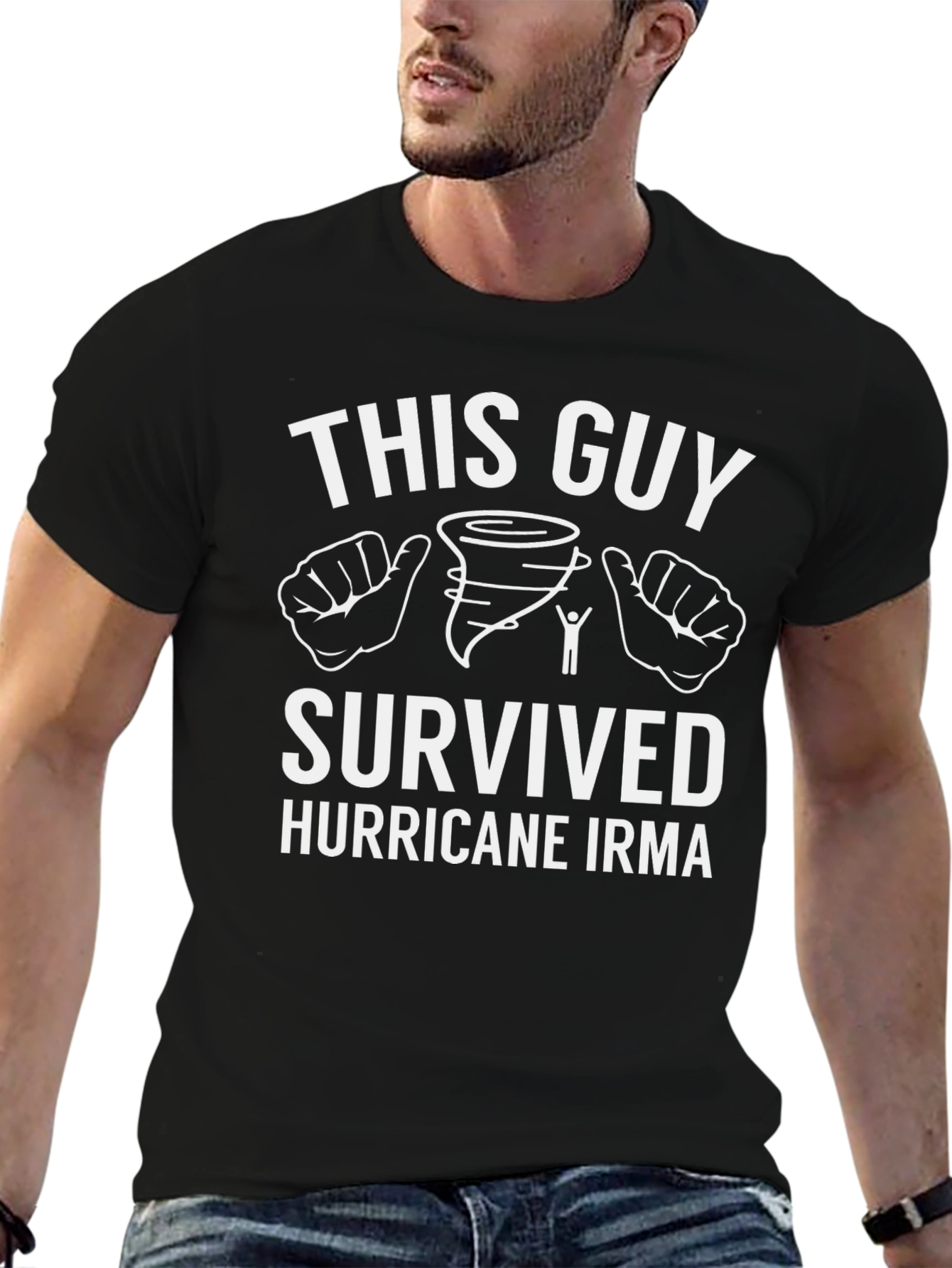 This Guy Survived Hurricane Irma Novelty T-Shirt