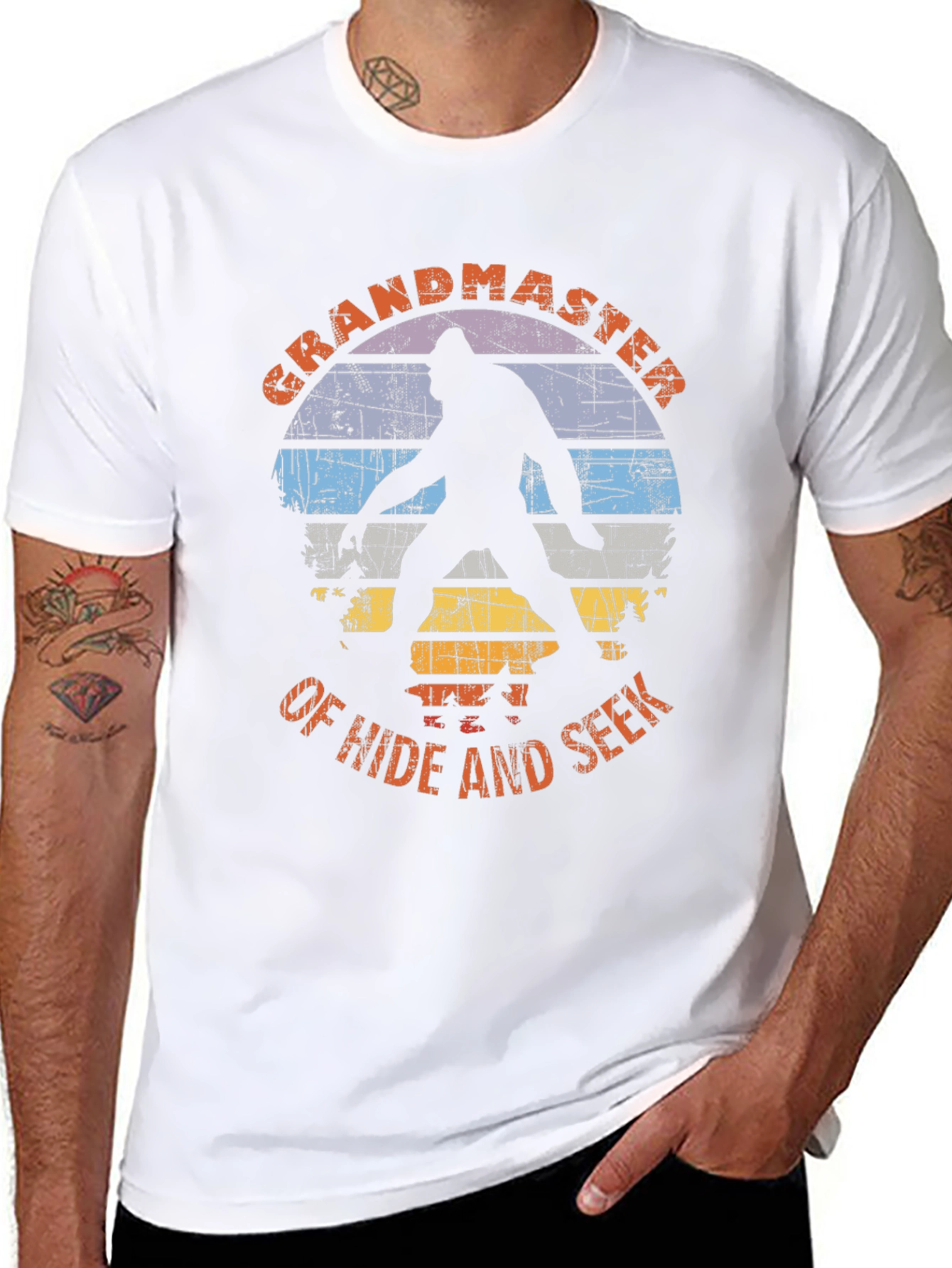 Grandmaster of Hide and Seek Bigfoot Graphic Tee