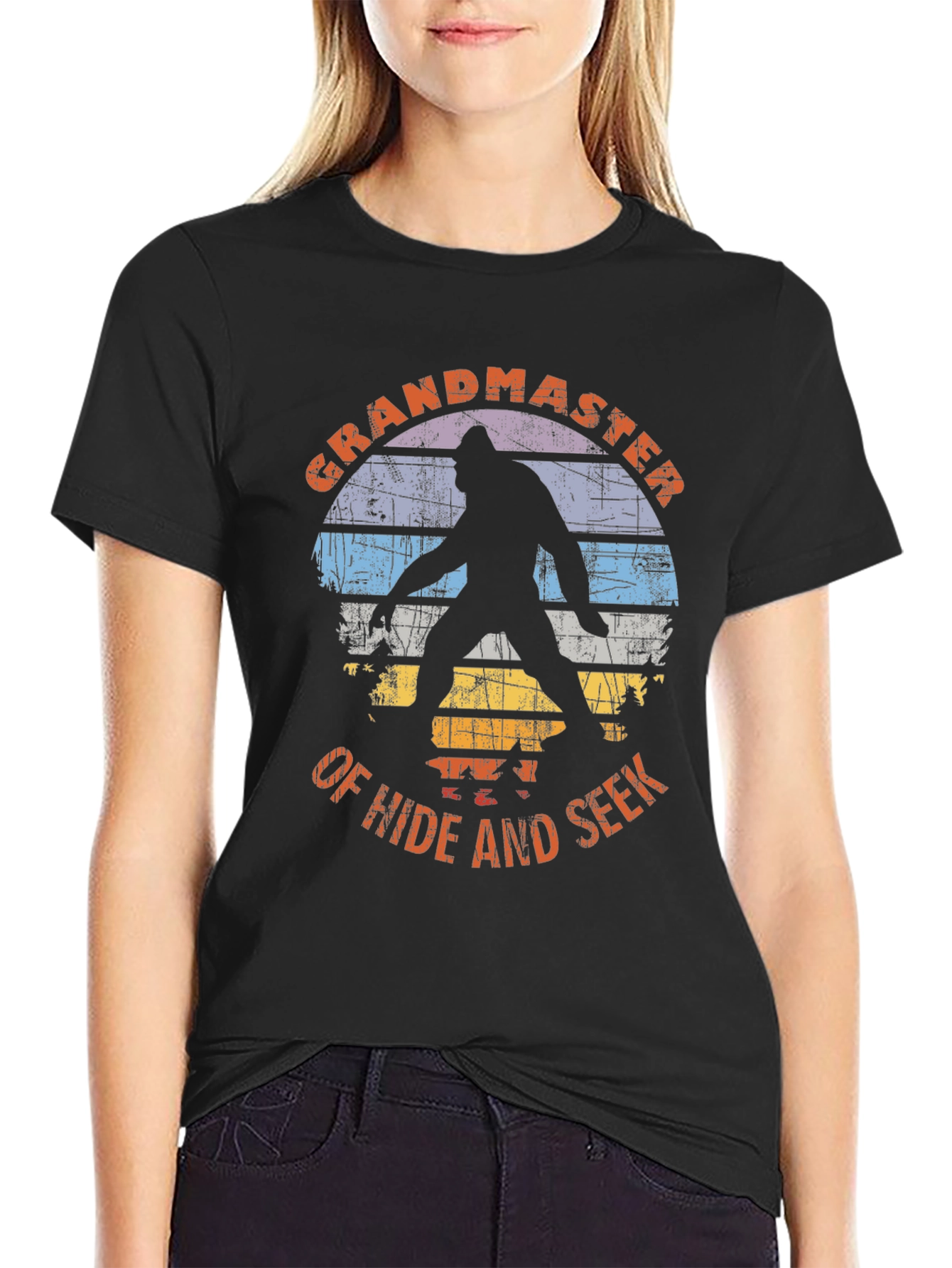 Grandmaster of Hide and Seek Bigfoot Graphic Tee