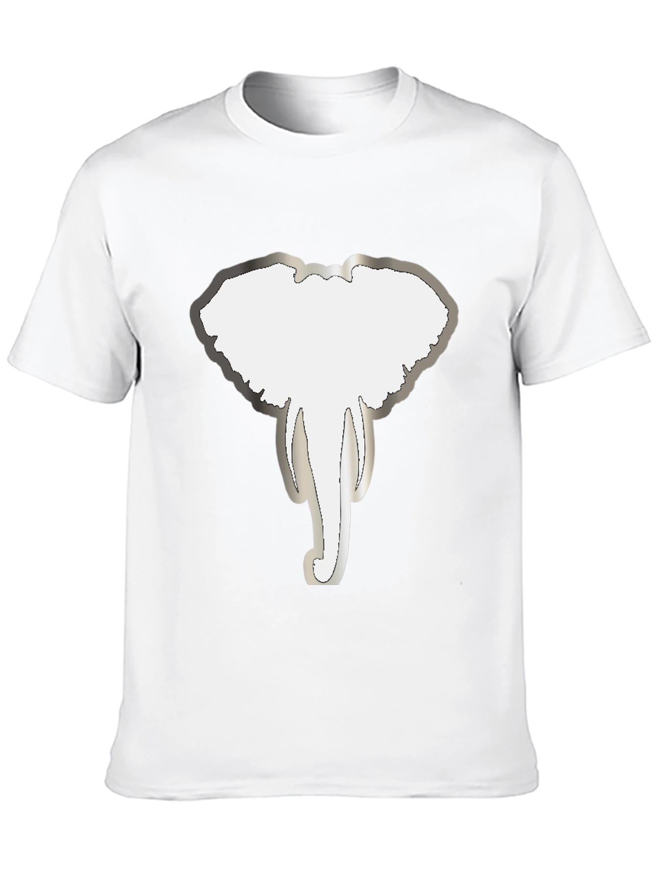 Elephant Head Tee - Graphic Print Black T-Shirt