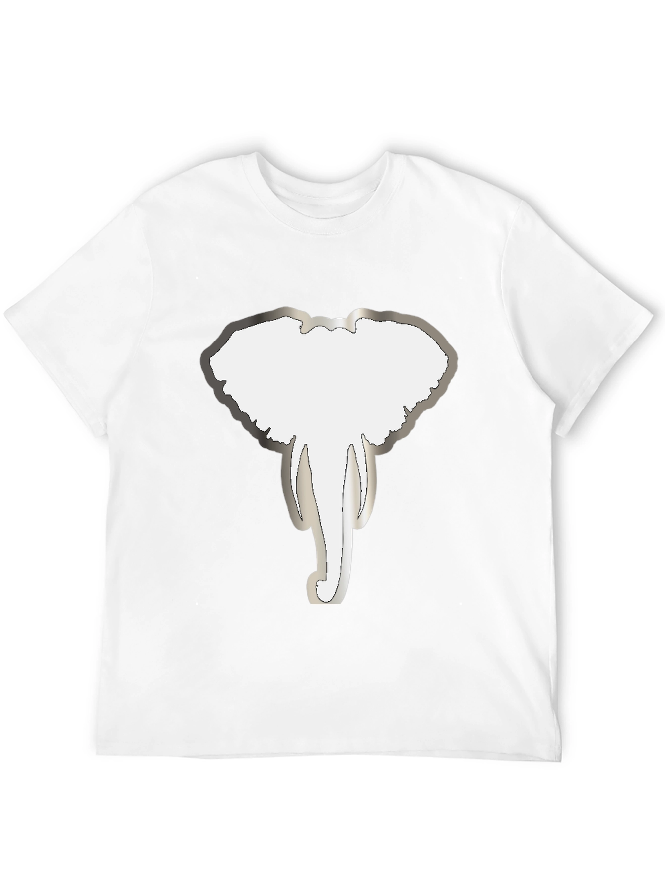 Elephant Head Tee - Graphic Print Black T-Shirt