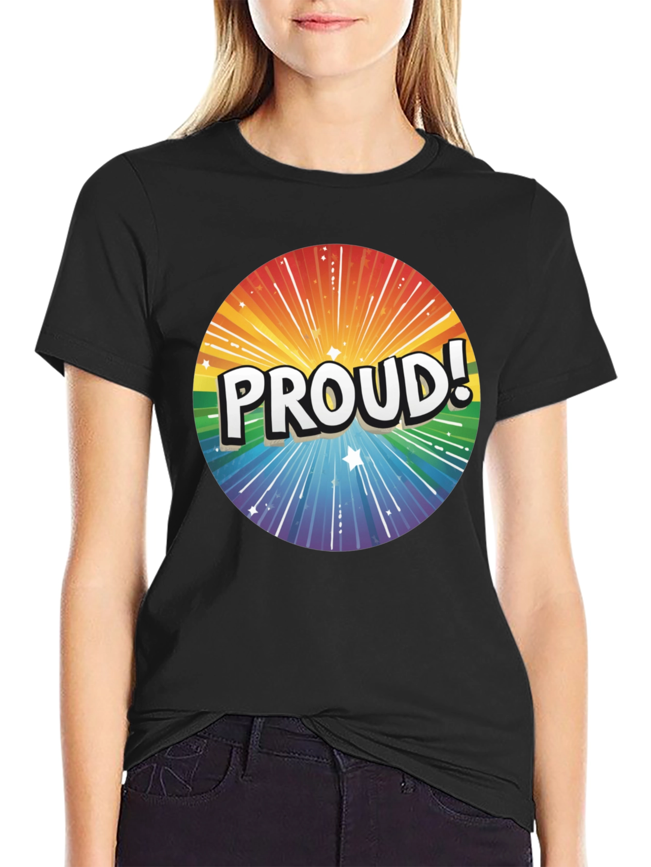 Proud Rainbow Graphic Tee - Pride Month Apparel