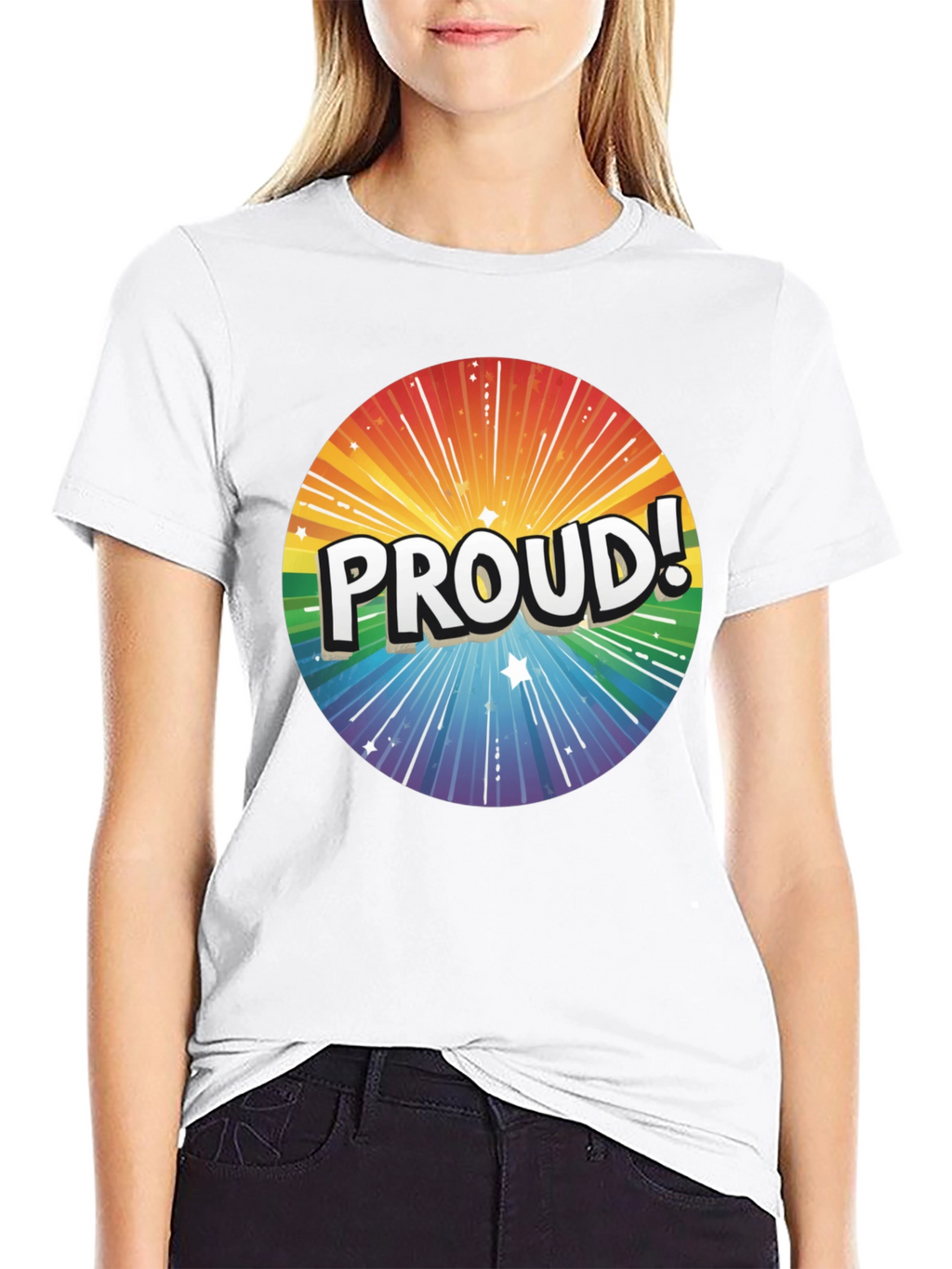 Proud Rainbow Graphic Tee - Pride Month Apparel