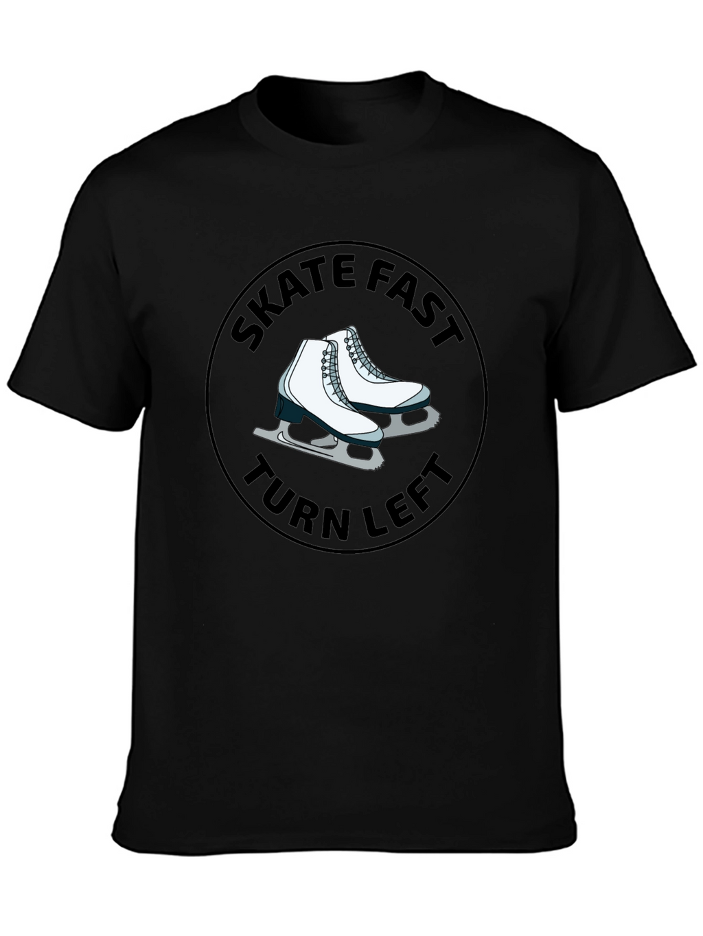 Skate Fast Turn Left Black T-Shirt