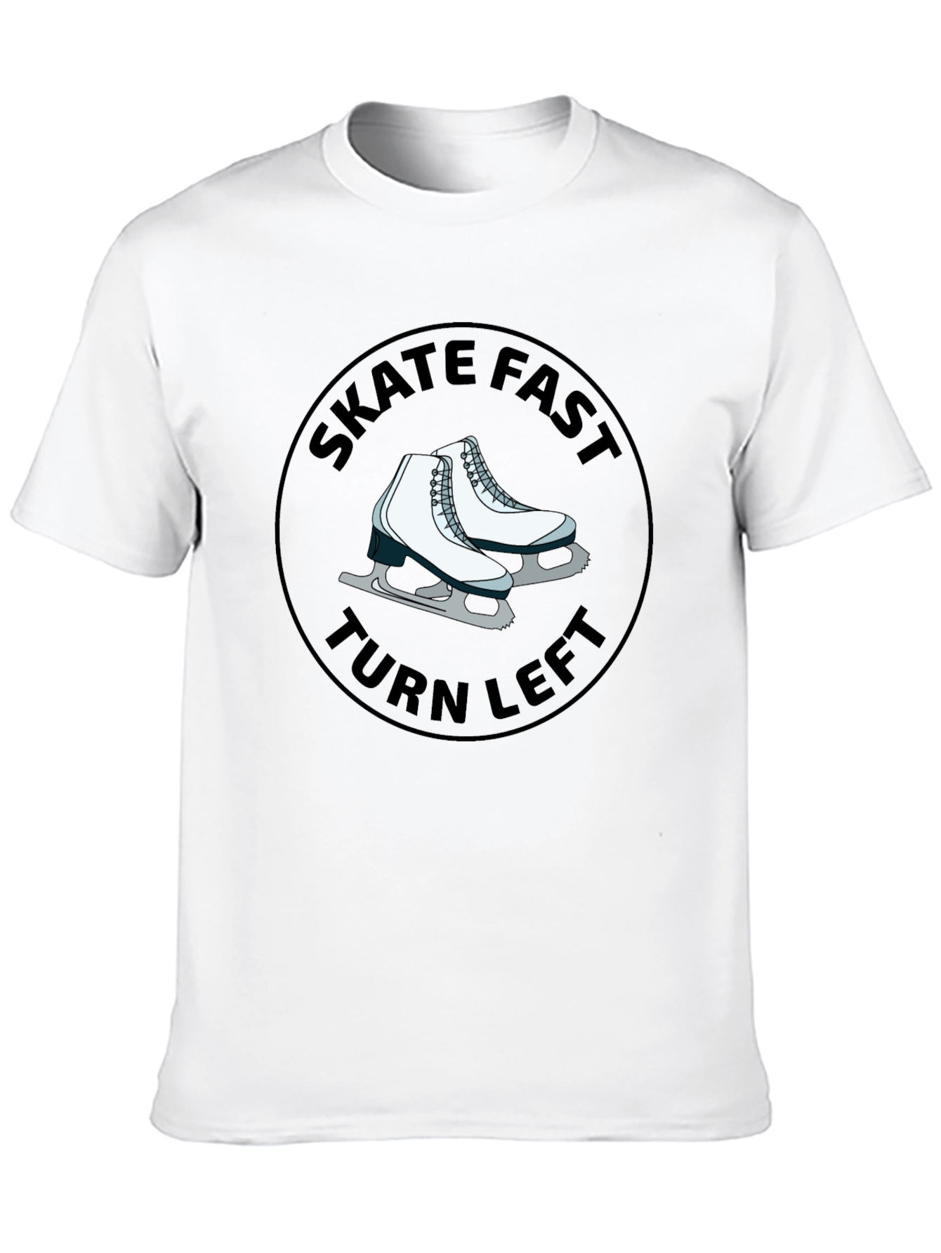 Skate Fast Turn Left Black T-Shirt