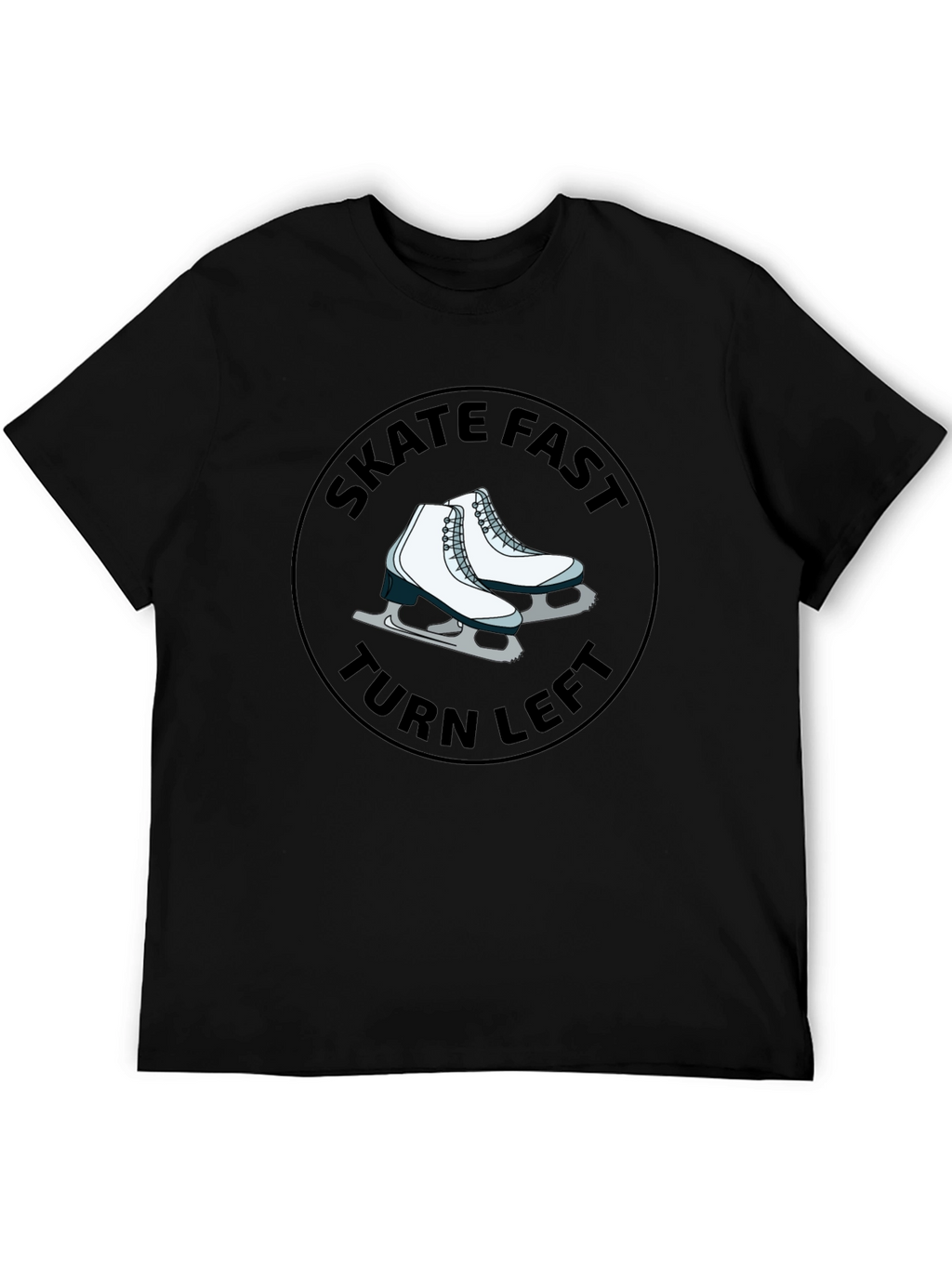 Skate Fast Turn Left Black T-Shirt