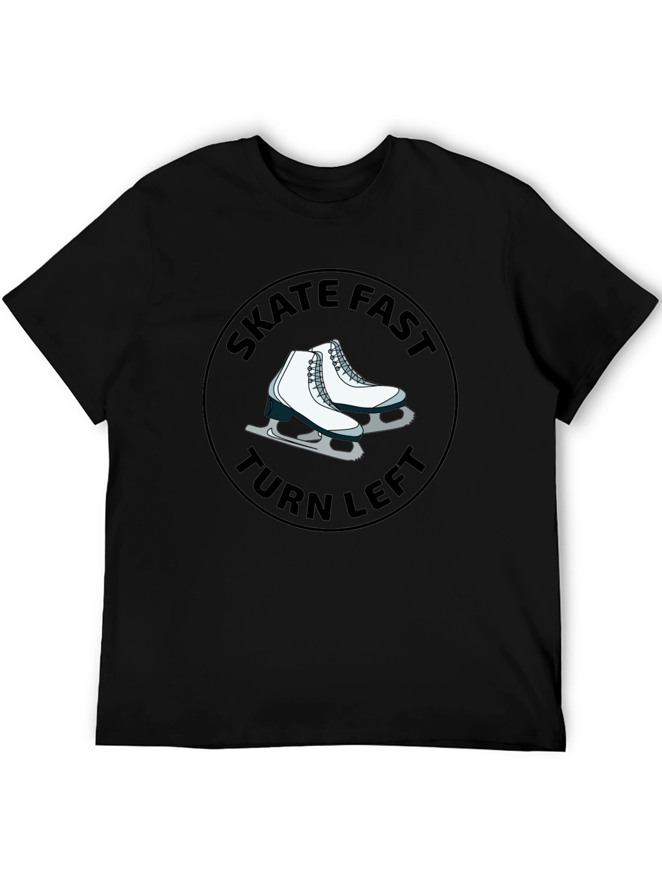 Skate Fast Turn Left Black T-Shirt