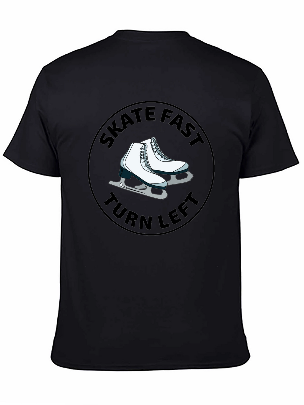 Skate Fast Turn Left Black T-Shirt