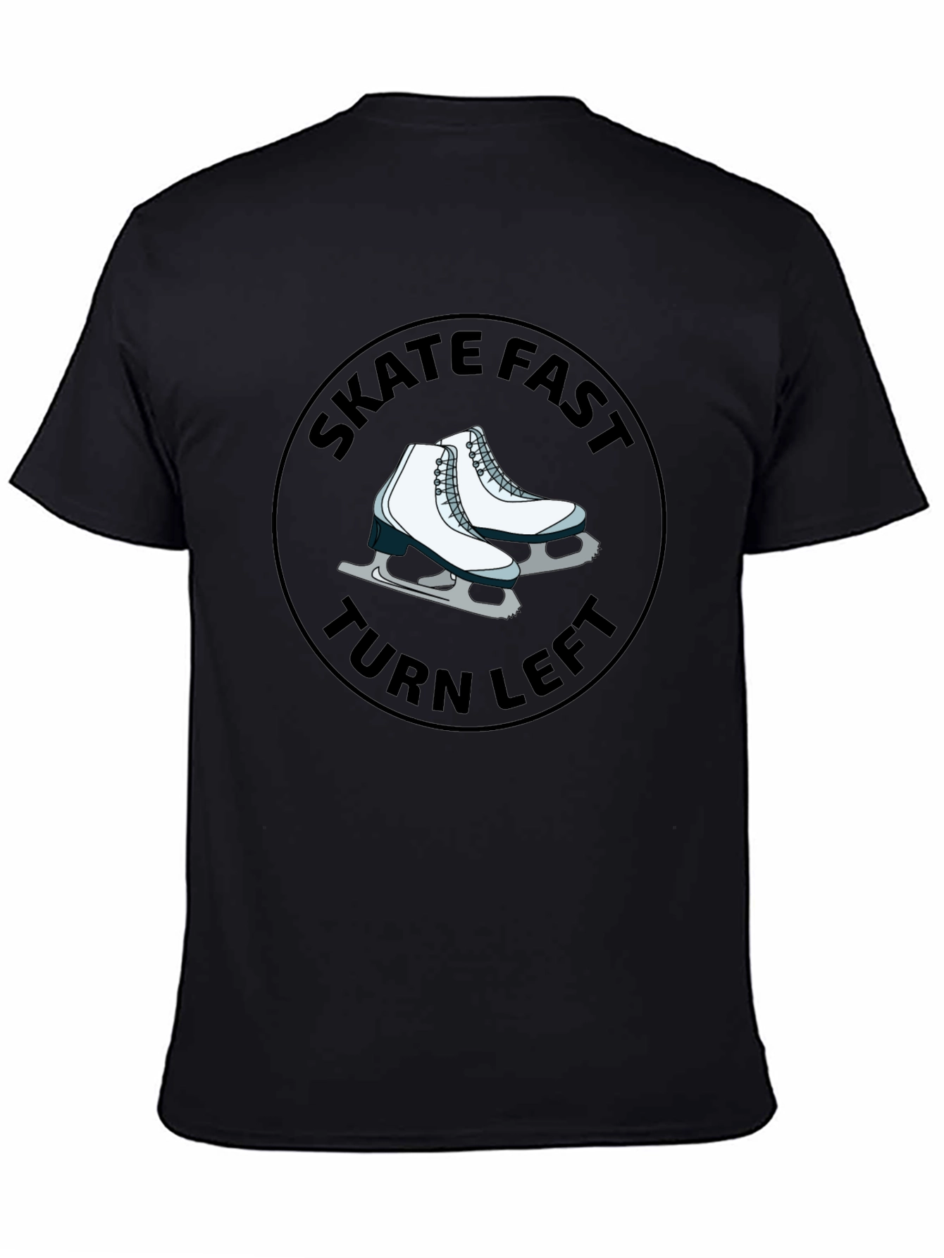 Skate Fast Turn Left Black T-Shirt