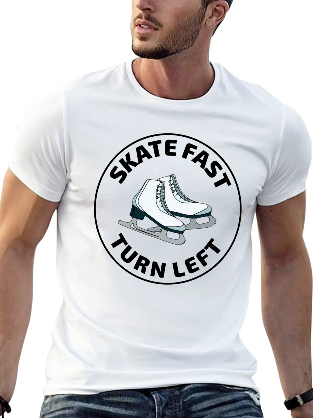 Skate Fast Turn Left Black T-Shirt