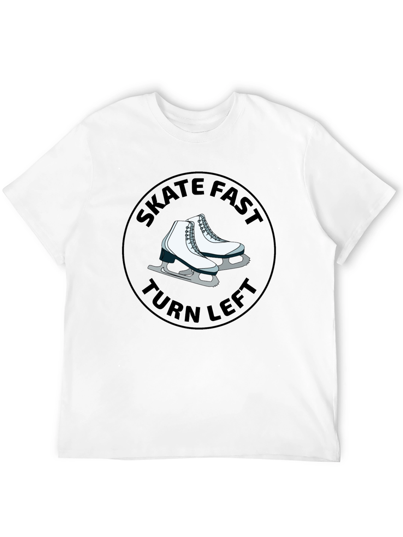 Skate Fast Turn Left Black T-Shirt