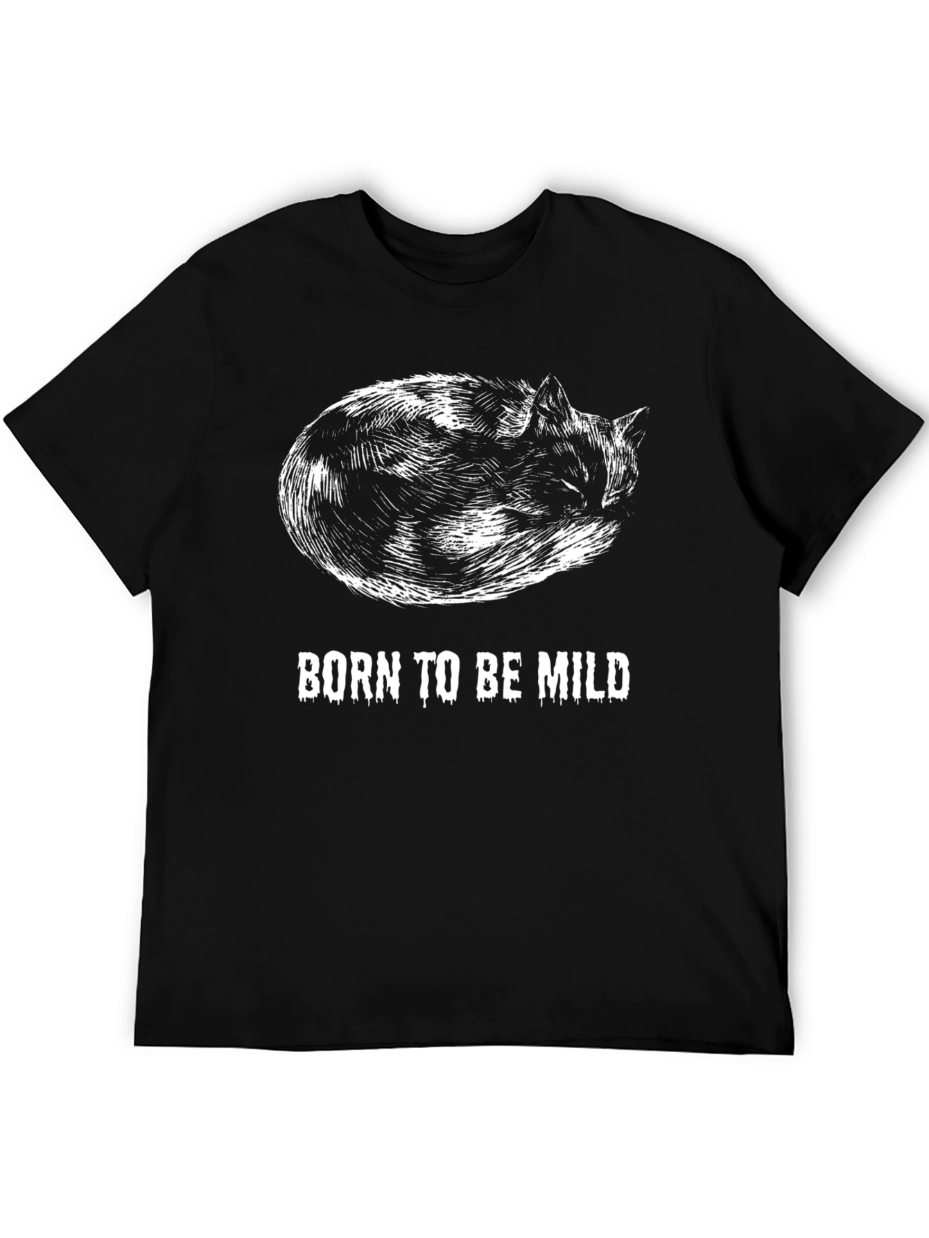Born to be Mild Cat T-Shirt - Comfy Cotton Tee