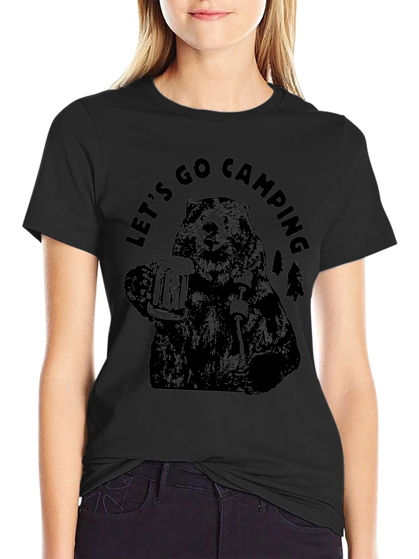 Lets Go Camping Bear T-Shirt
