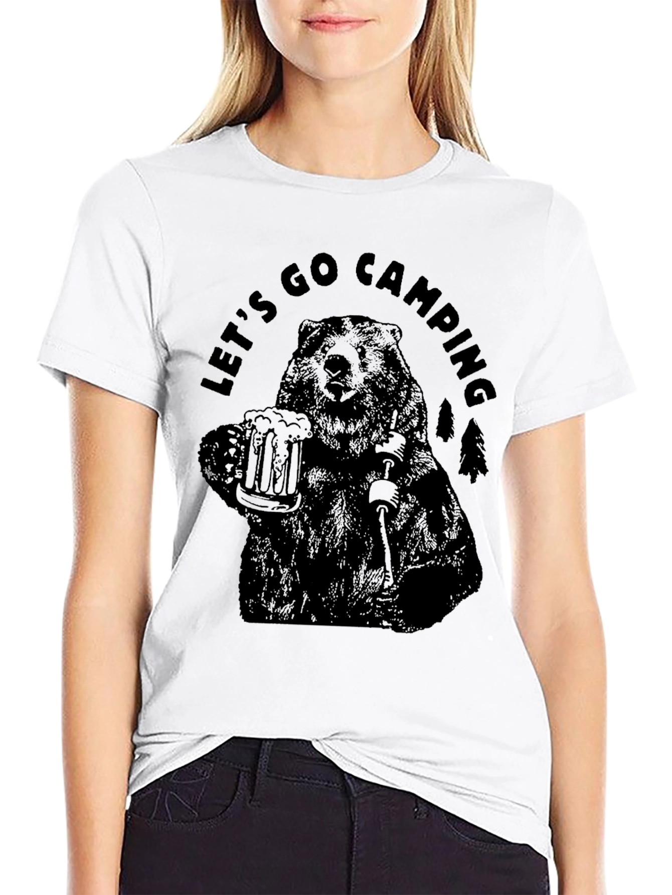 Lets Go Camping Bear T-Shirt