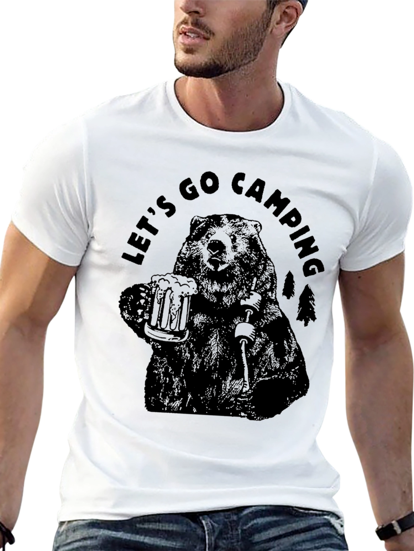 Lets Go Camping Bear T-Shirt