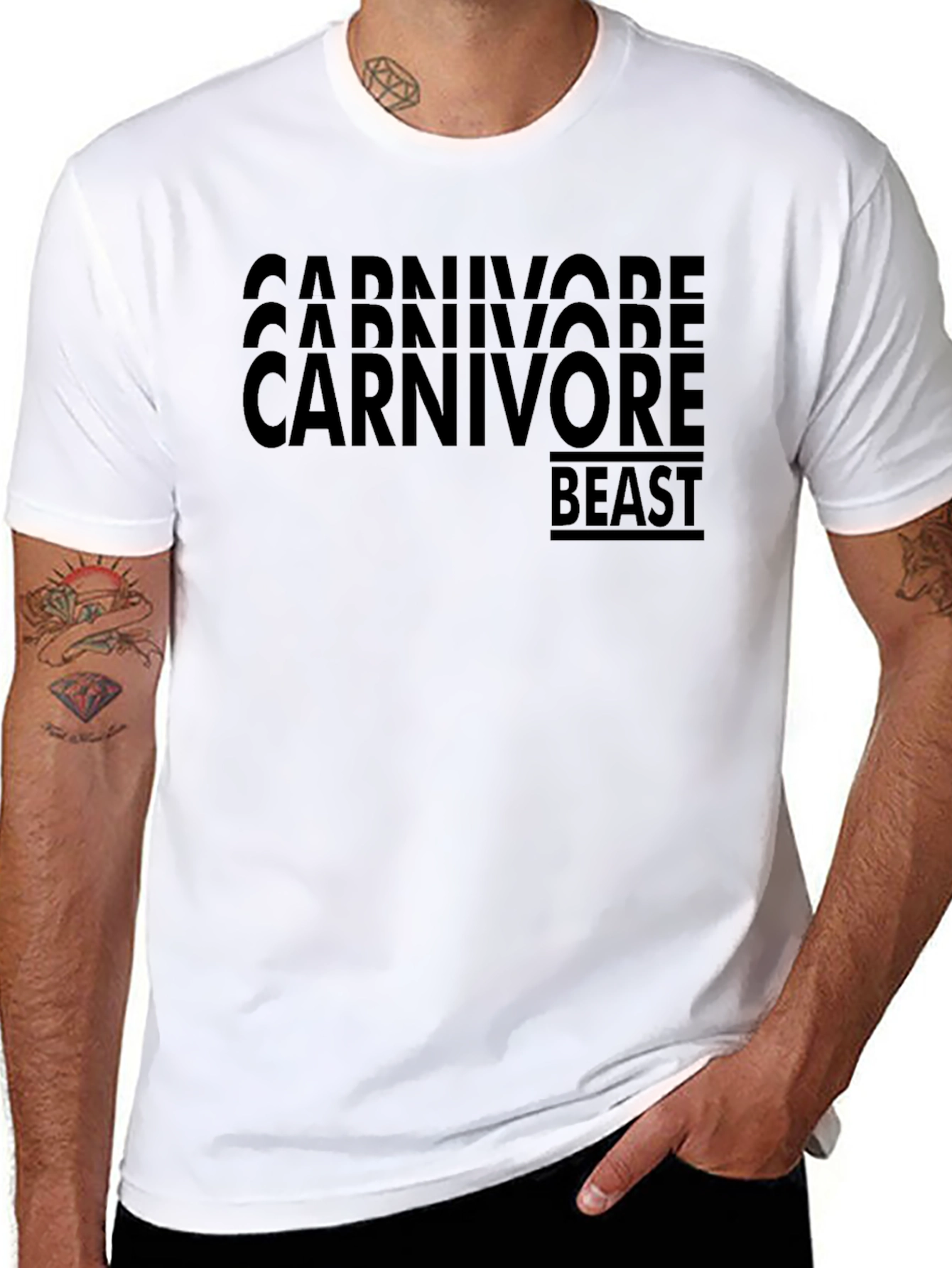 Carnivore Beast Black Graphic T-Shirt