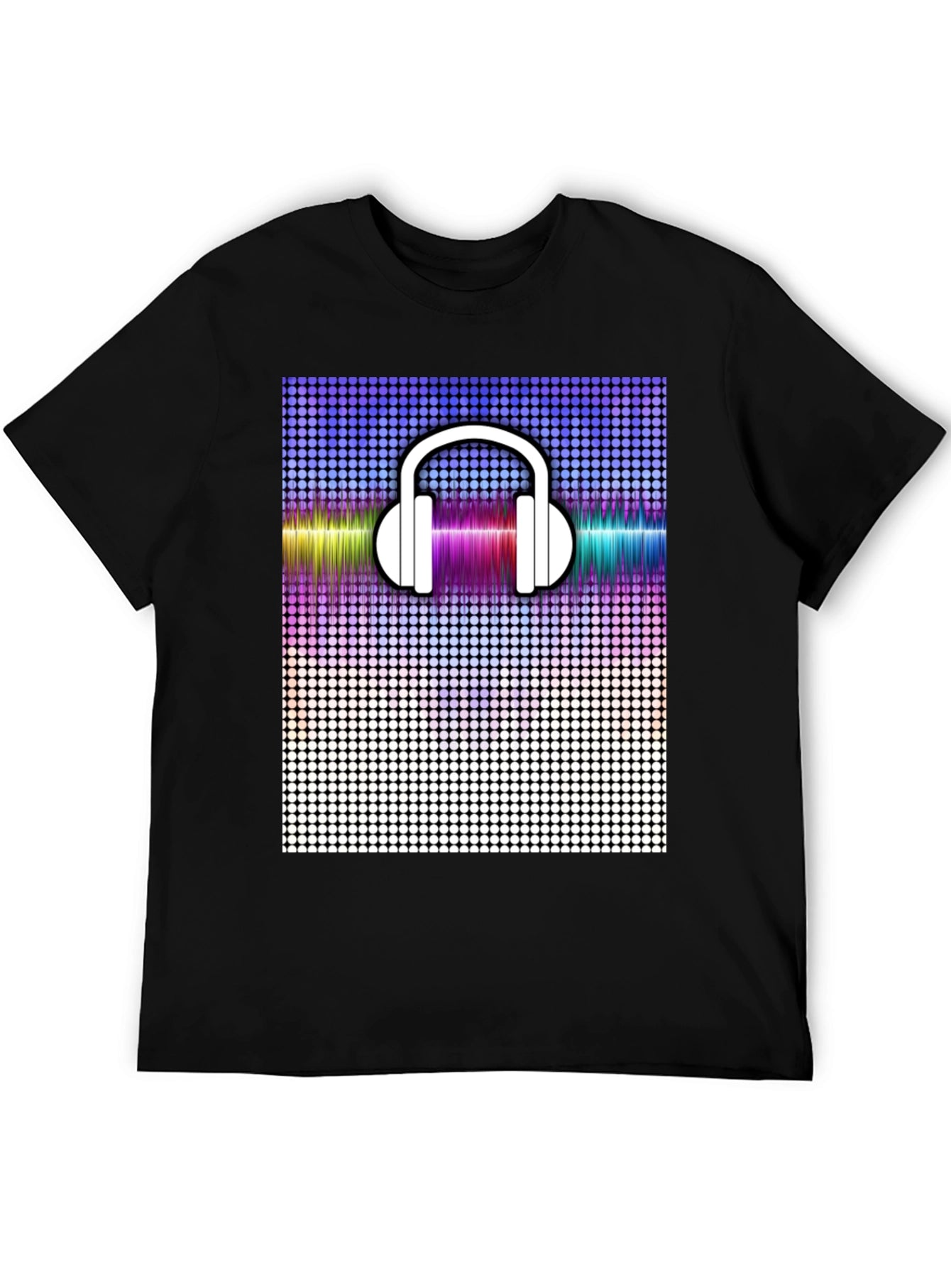 Cool Graphic Tee: Headphones and Soundwave Design