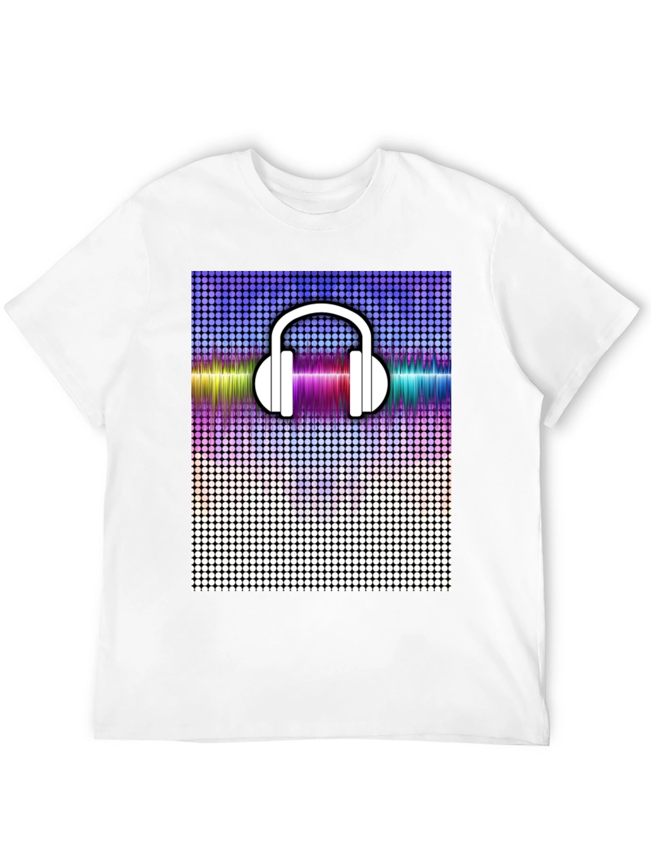 Cool Graphic Tee: Headphones and Soundwave Design