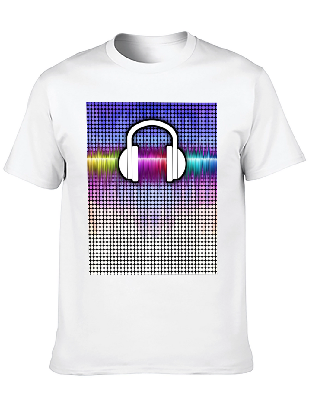 Cool Graphic Tee: Headphones and Soundwave Design