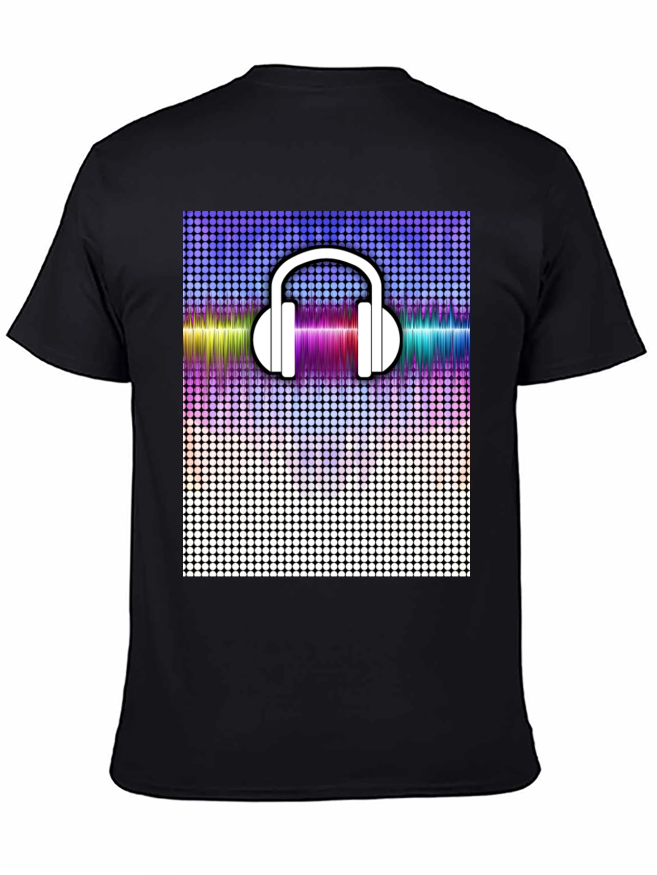 Cool Graphic Tee: Headphones and Soundwave Design